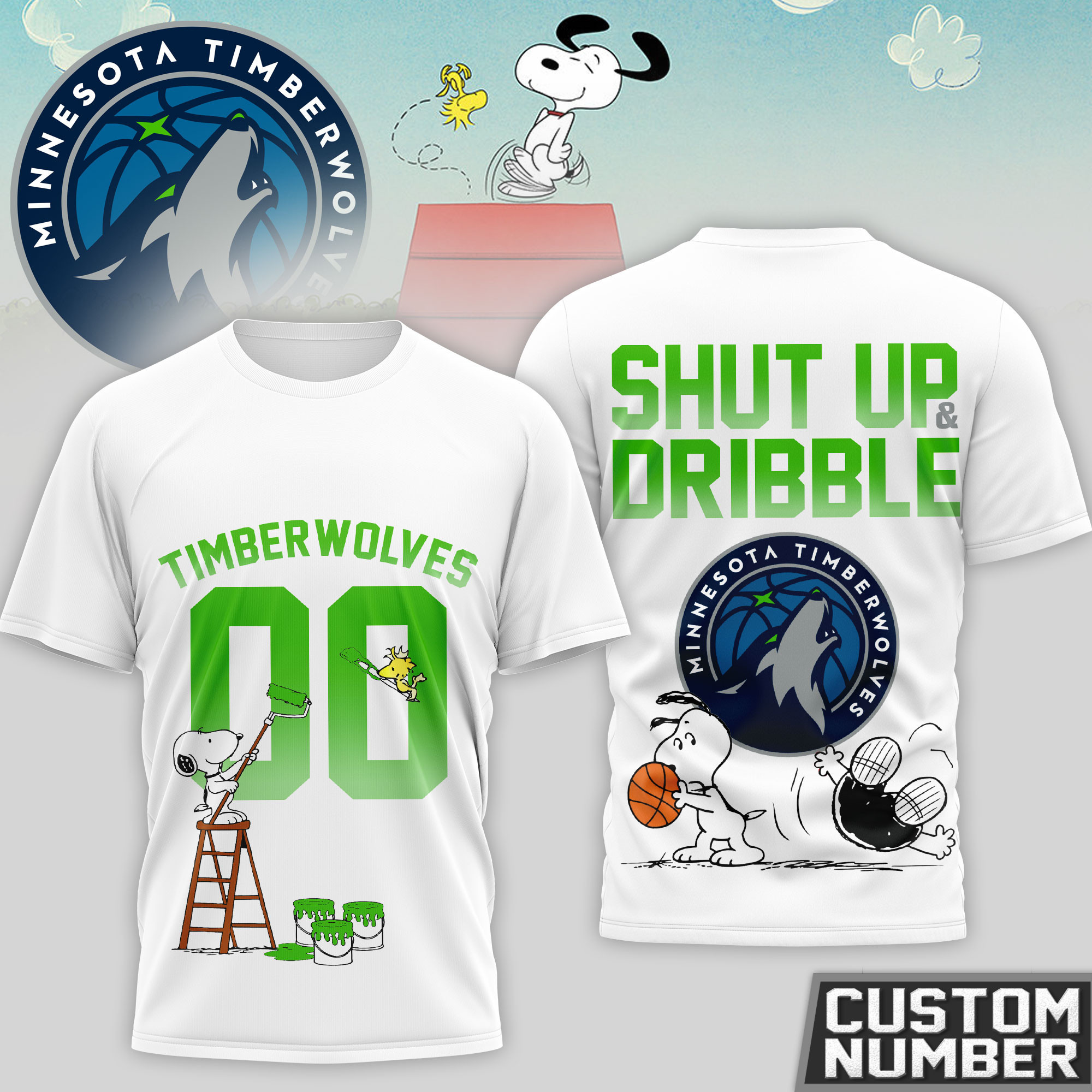 Minnesota Timberwolves | Premium NBA Snoopy 3D Shirt HY