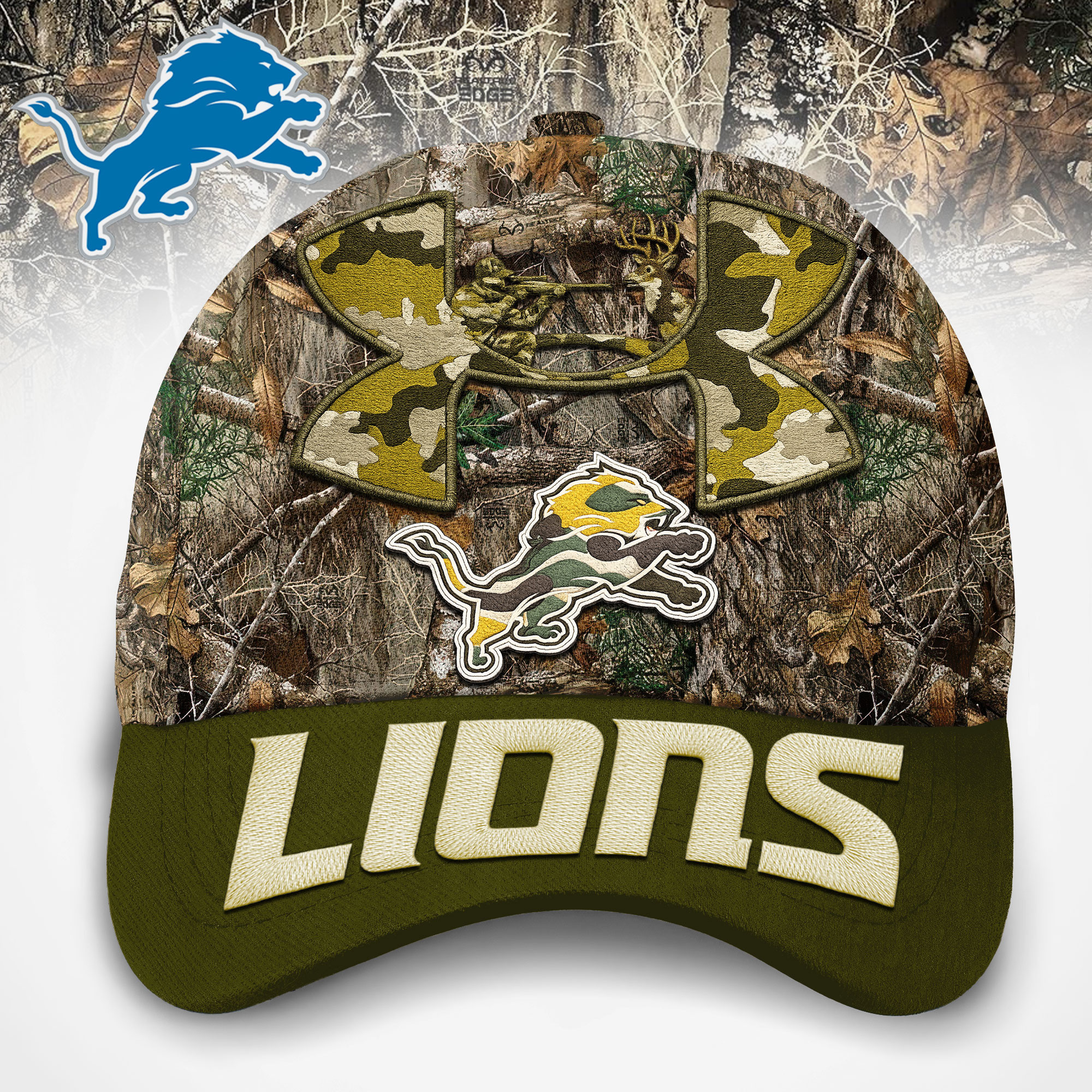 Detroit Lions | Premium NFL Hunting Under Armour Classic Cap TD