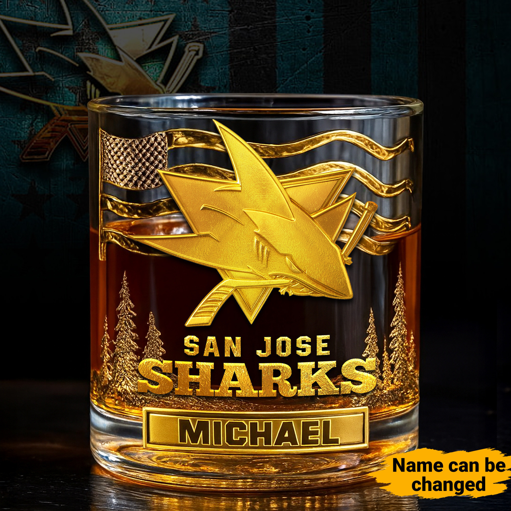 San Jose Sharks | NHL Whiskey Glass TD