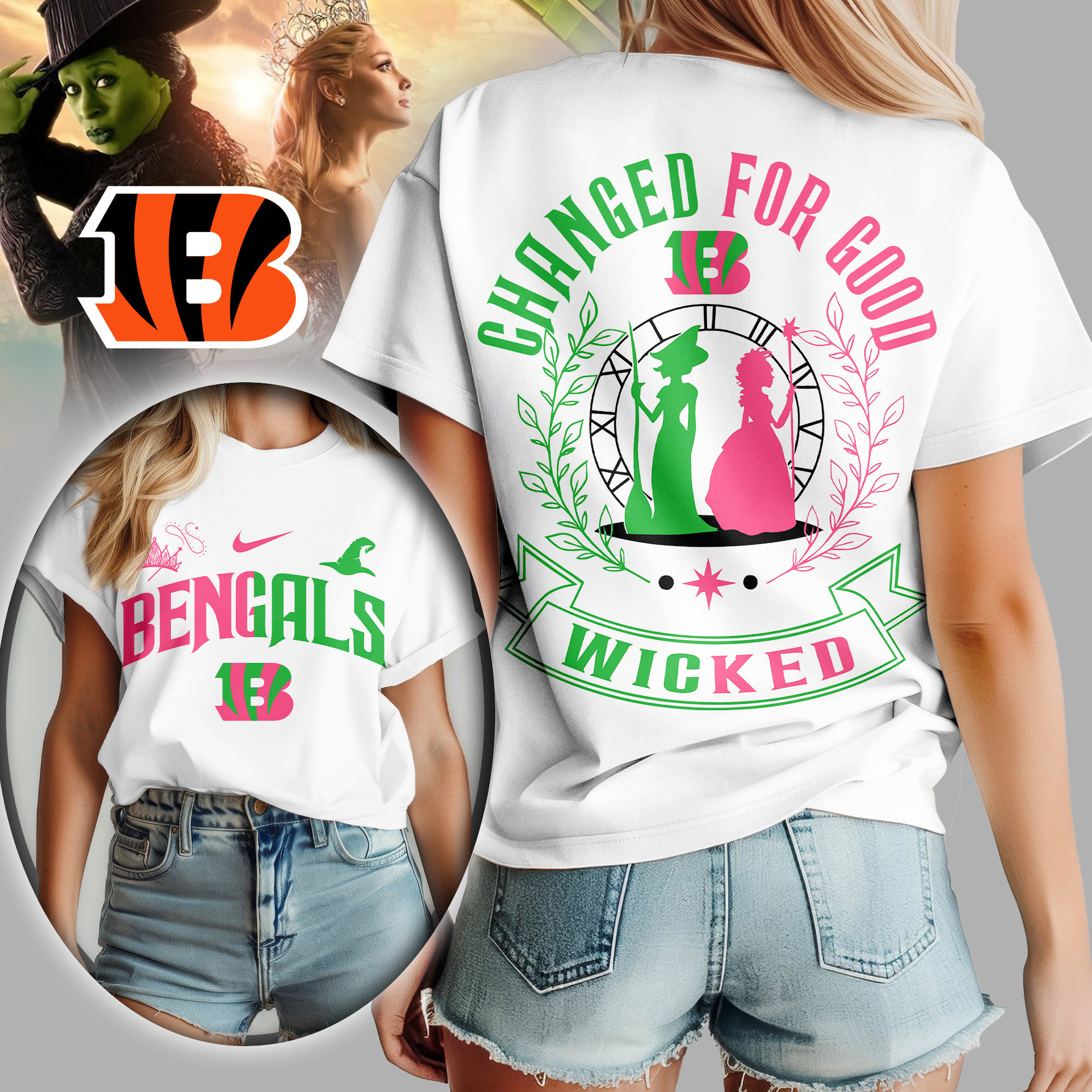 Cincinnati Bengals | Premium NFL Wicked Changed For Good Women Shirt TD