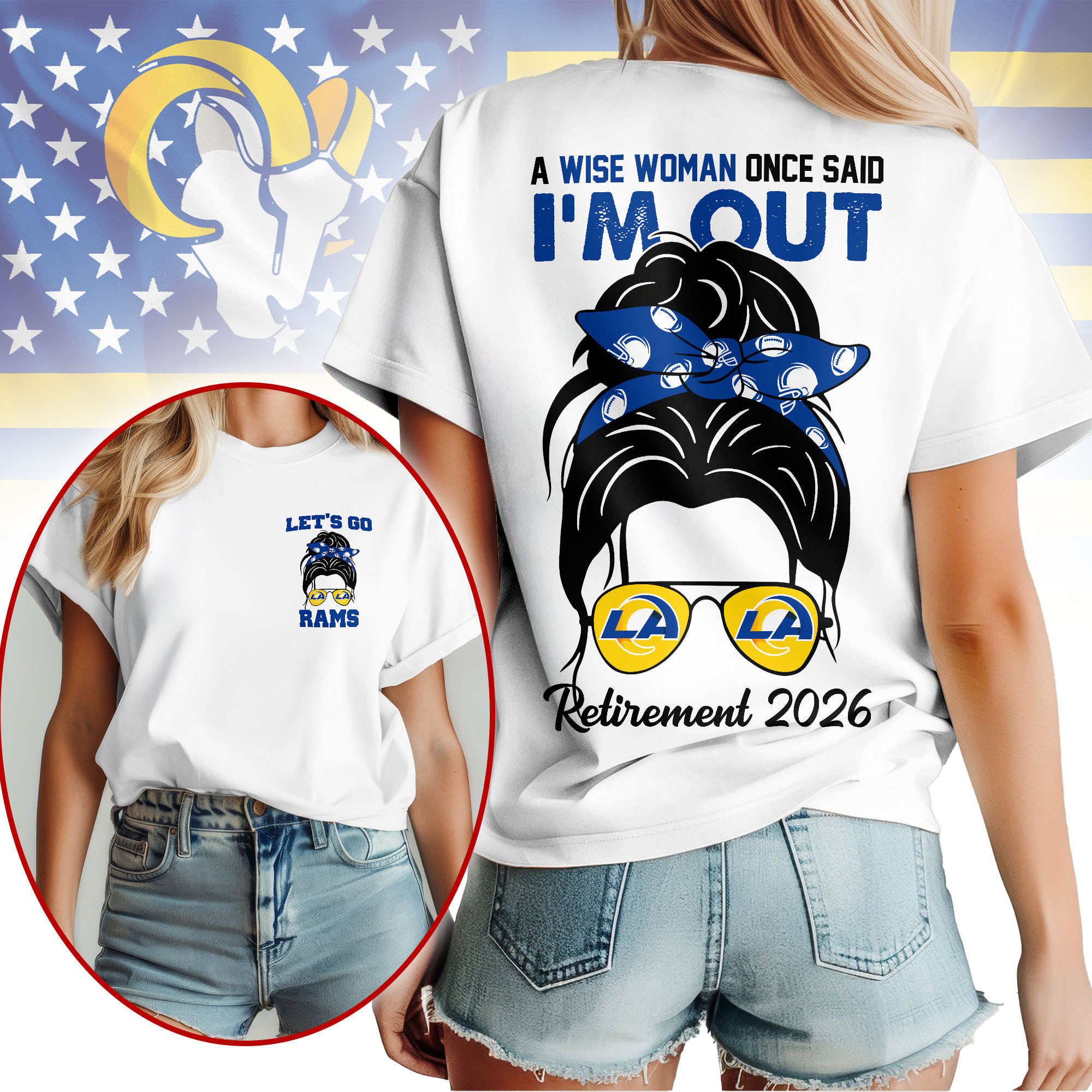 Los Angeles Rams | Premium NFL Retirement 2026 Spirit 3D T-Shirt NTH1