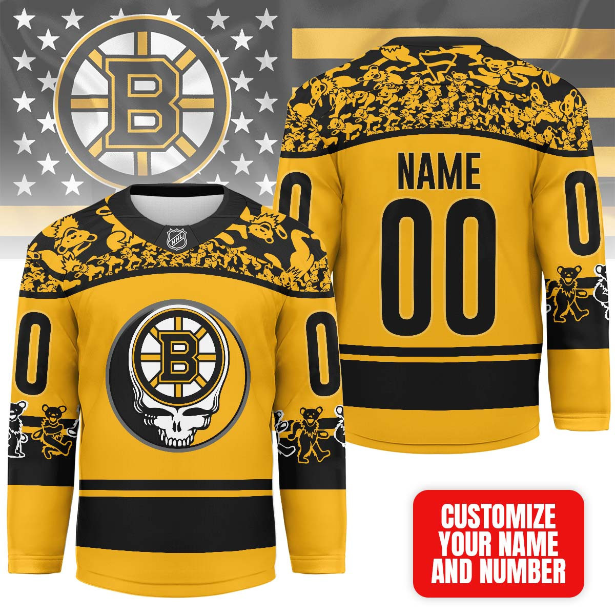 Boston Bruins | Premium NHL X Grateful Dead Hockey Jersey NP
