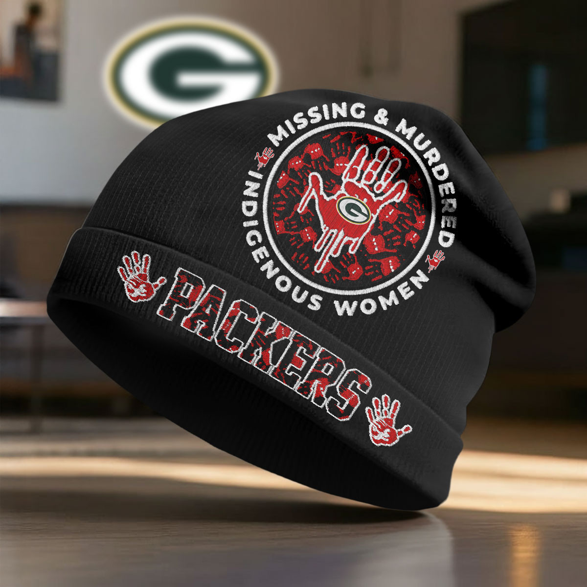 Green Bay Packers | Premium NFL MMIW Awareness Beanie Hat NY