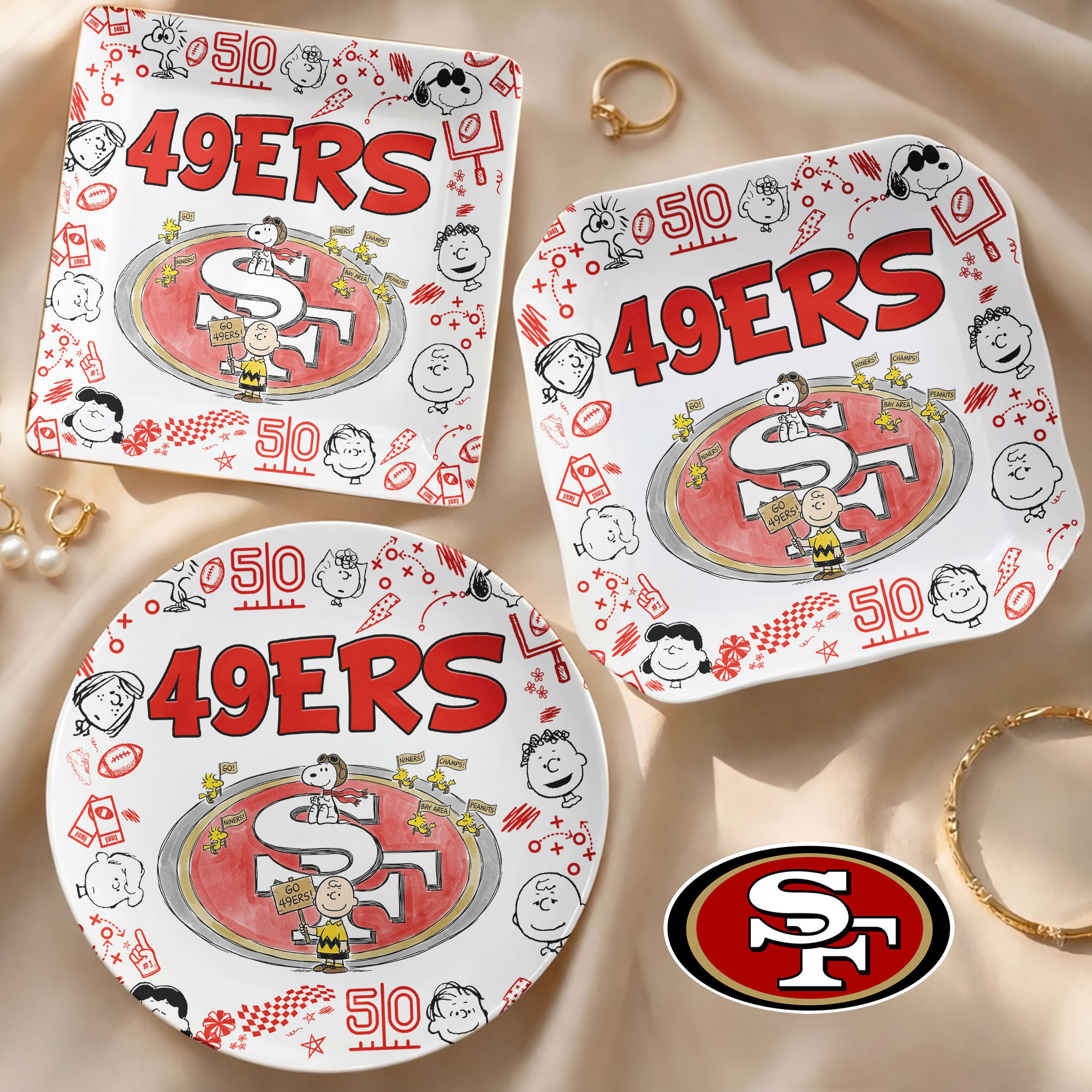 San Francisco 49ers | Premium NFL Snoopy Jewelry Dish HY