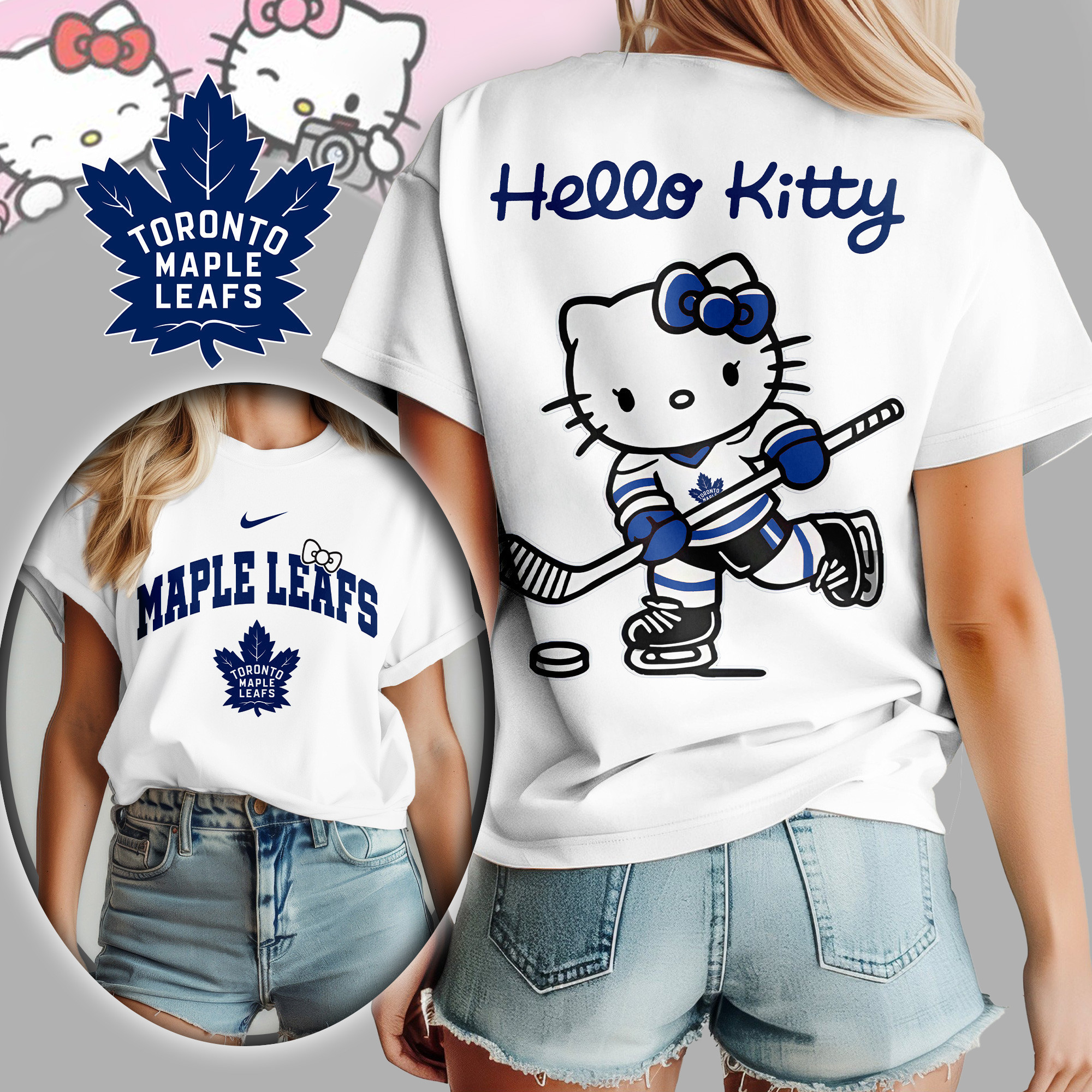 Toronto Maple Leafs | Premium NHL Hello Kitty Women's Shirt TD