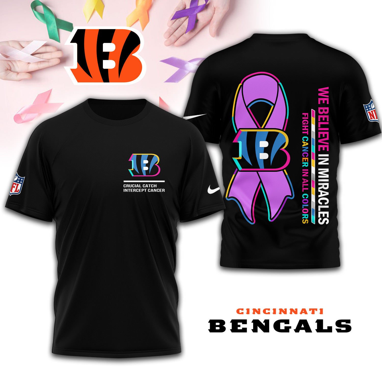 Cincinnati Bengals | Premium NFL Crucial Catch 3D Shirt TD