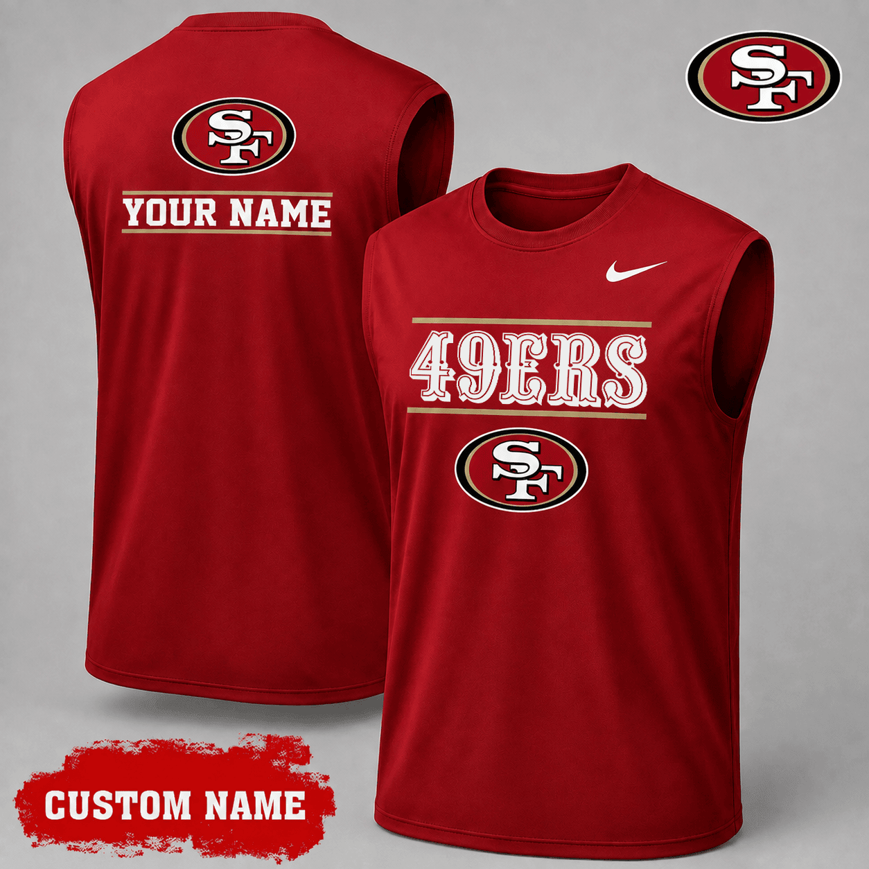 San Francisco 49ers| Premium NFL Personalized Game Ready Tank Top NY