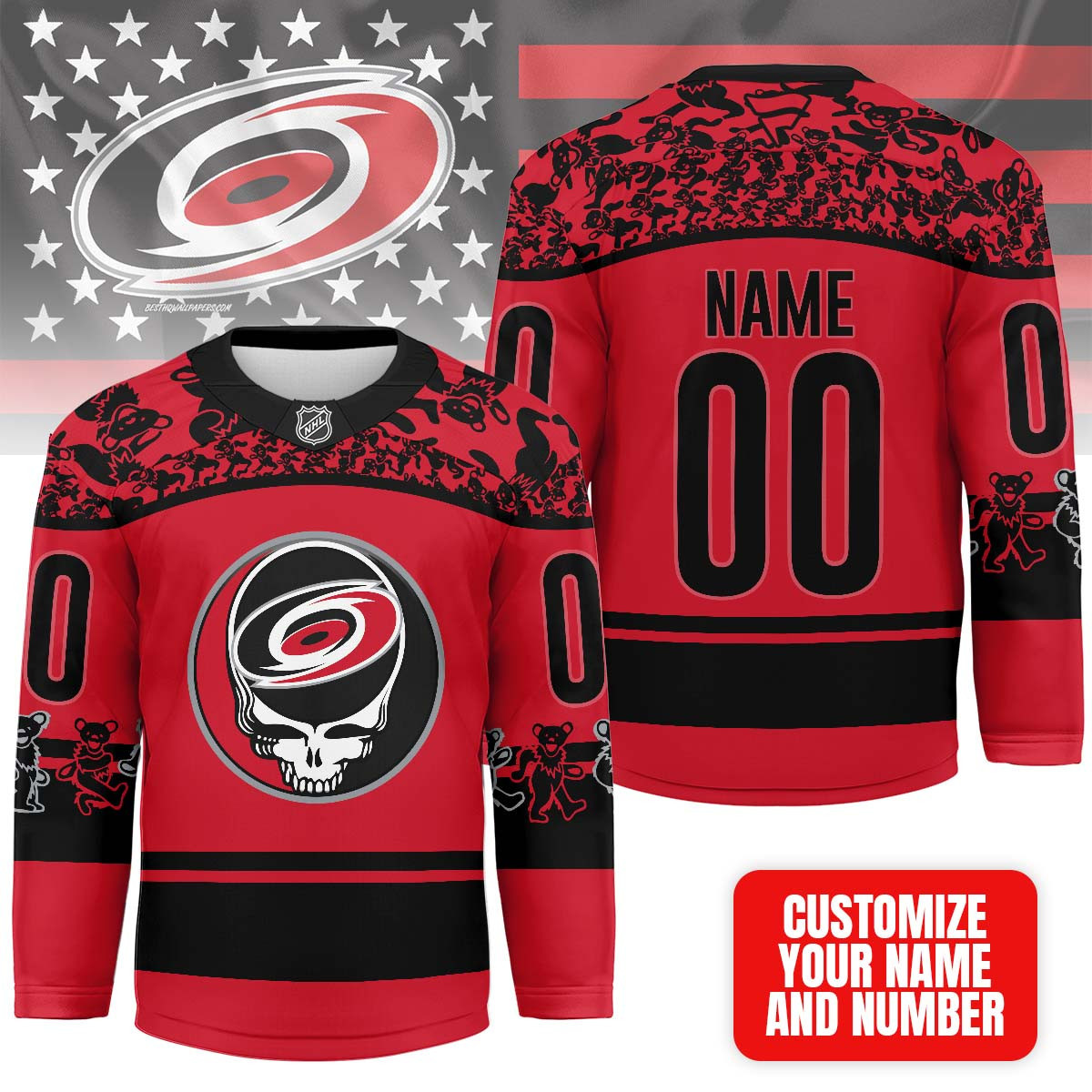Carolina Hurricanes | Premium NHL X Grateful Dead Hockey Jersey NP