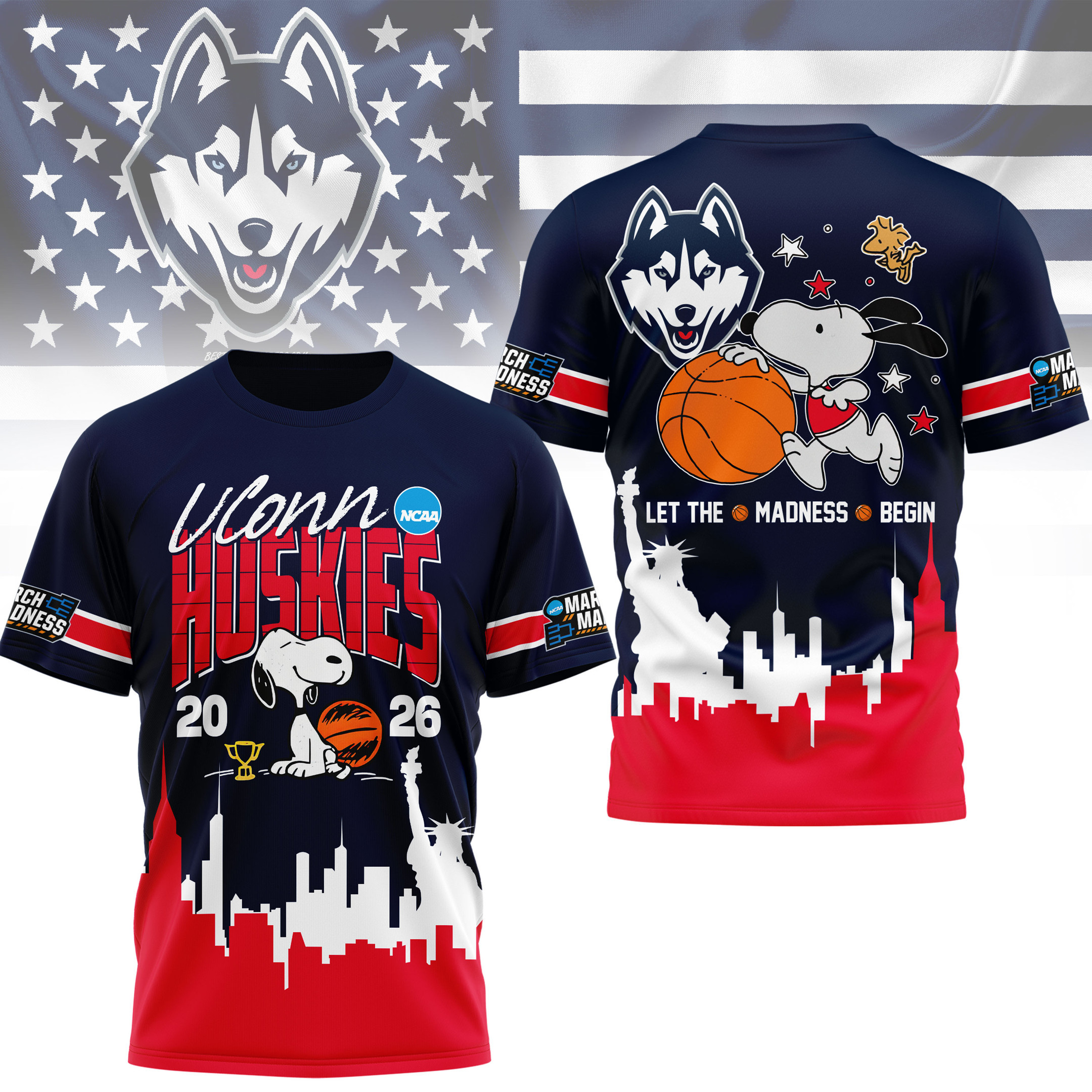 UConn Huskies | Premium NCAA March Madness 3D Shirt PBTH5NJ