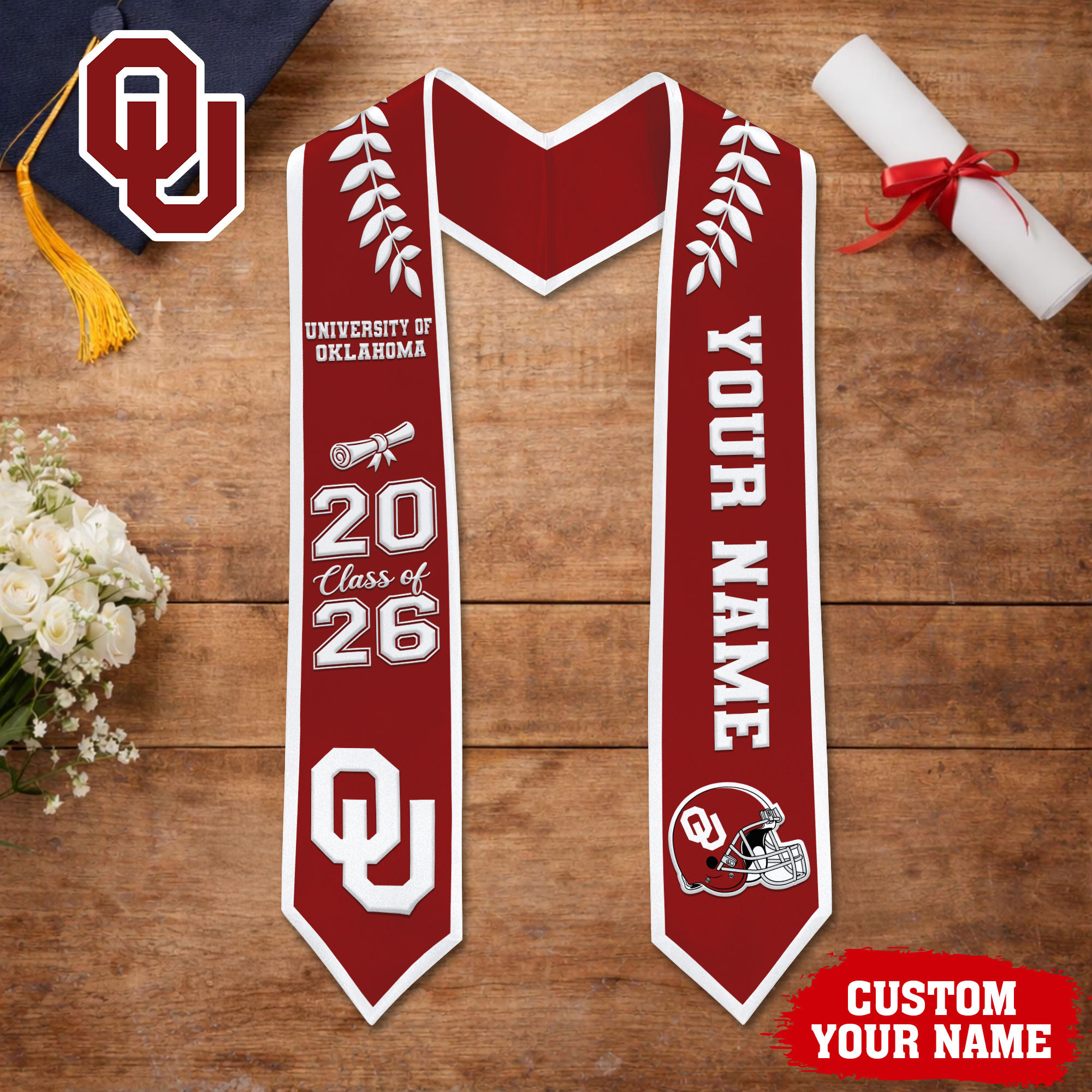 Oklahoma Sooners | Premium NCAA Graduation Stole NY