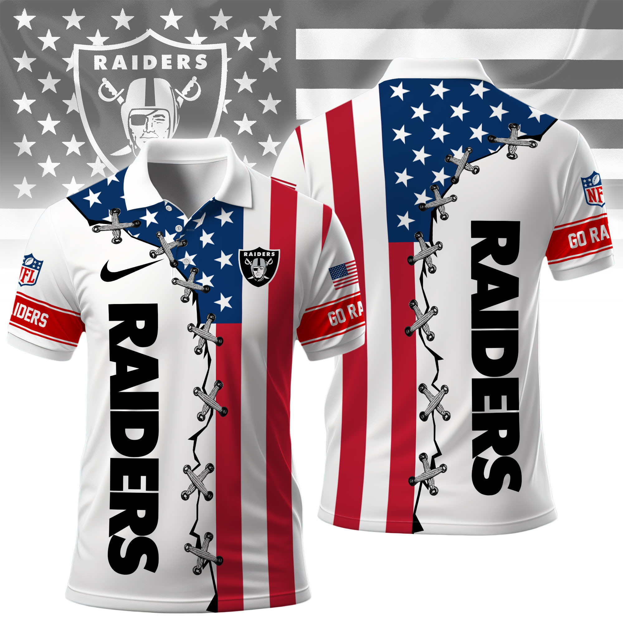 Las Vegas Raiders | Premium NFL Freedom American Polo NY