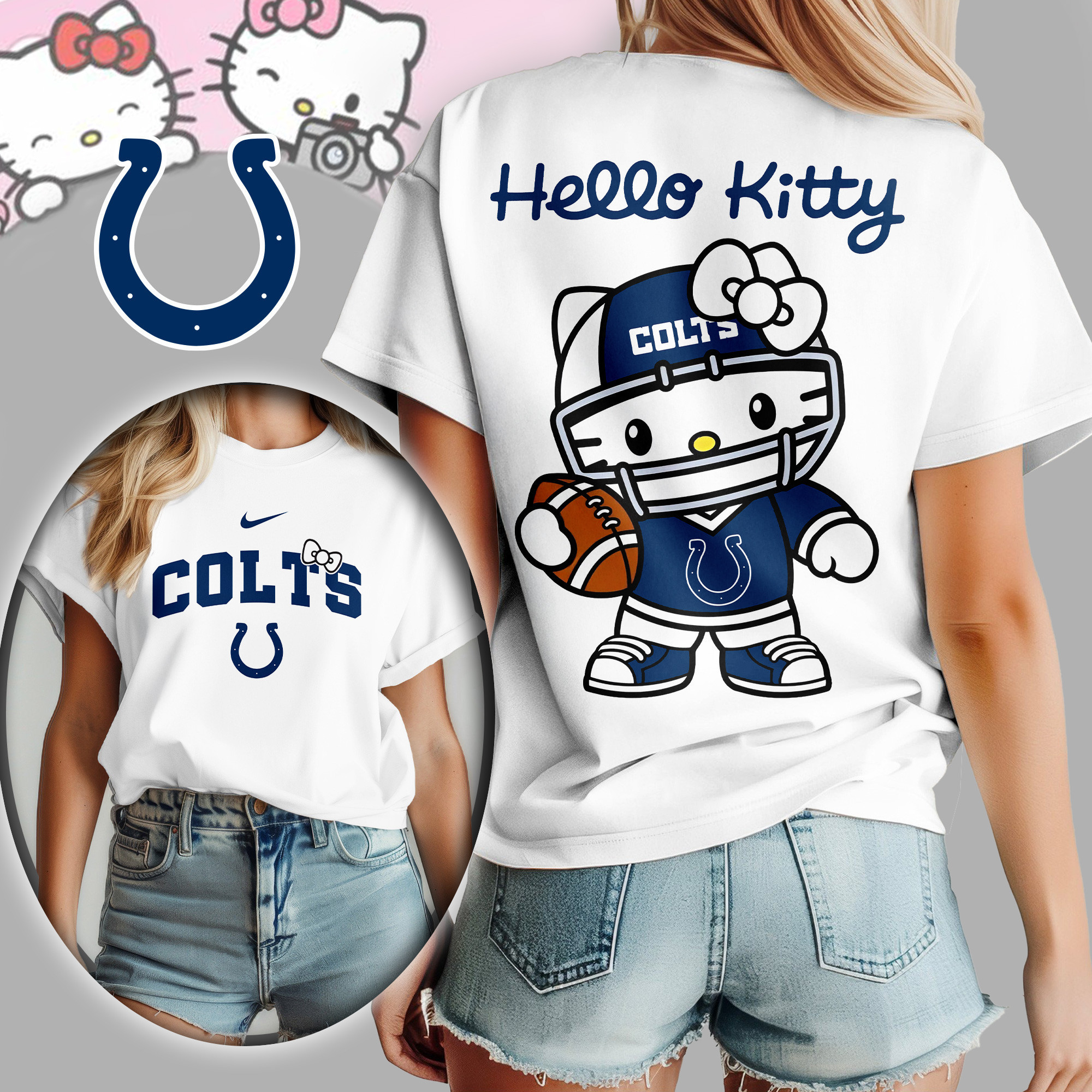 Indianapolis Colts | Premium NFL Hello Kitty Women's Shirt TD