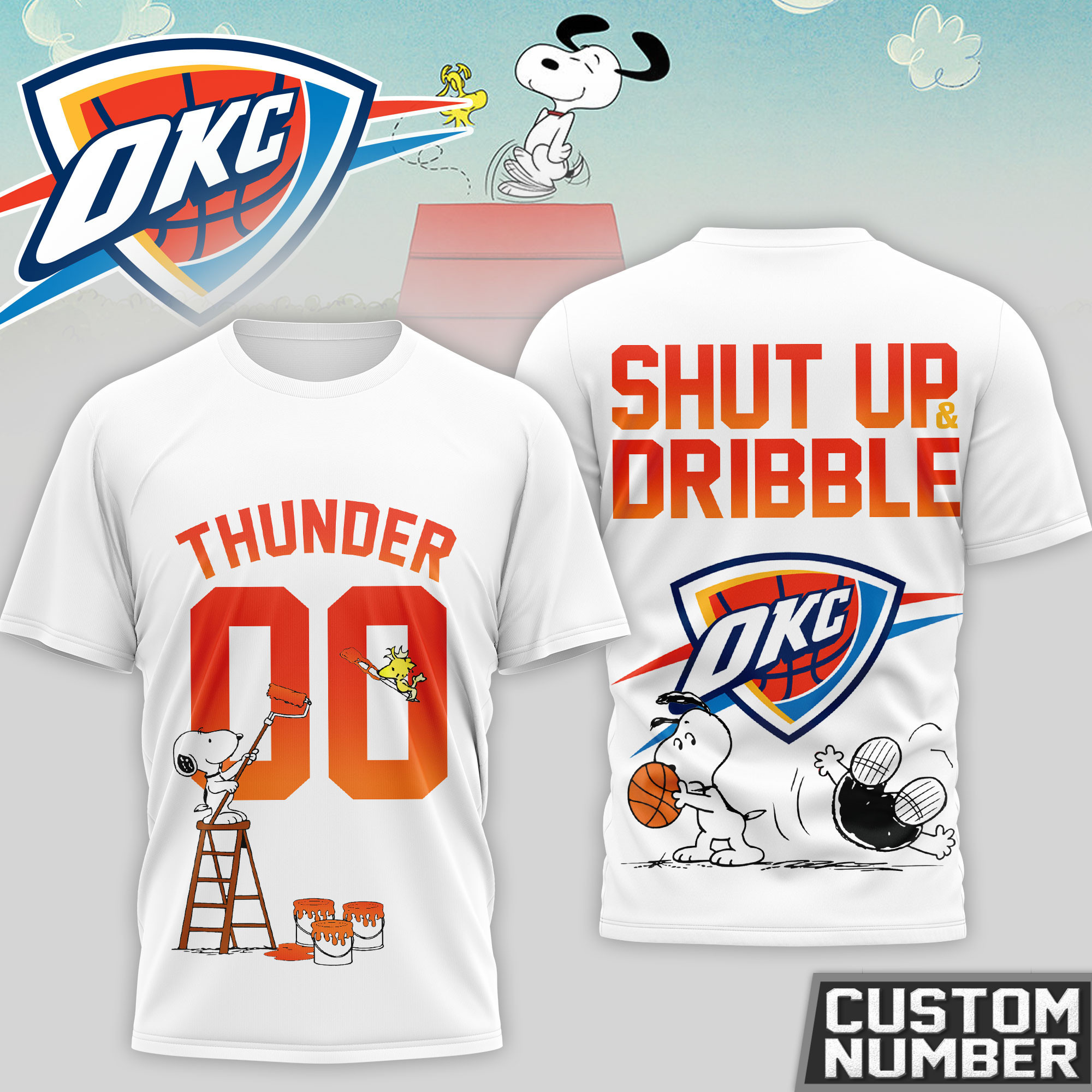 Oklahoma City Thunders | Premium NBA Snoopy 3D Shirt HY