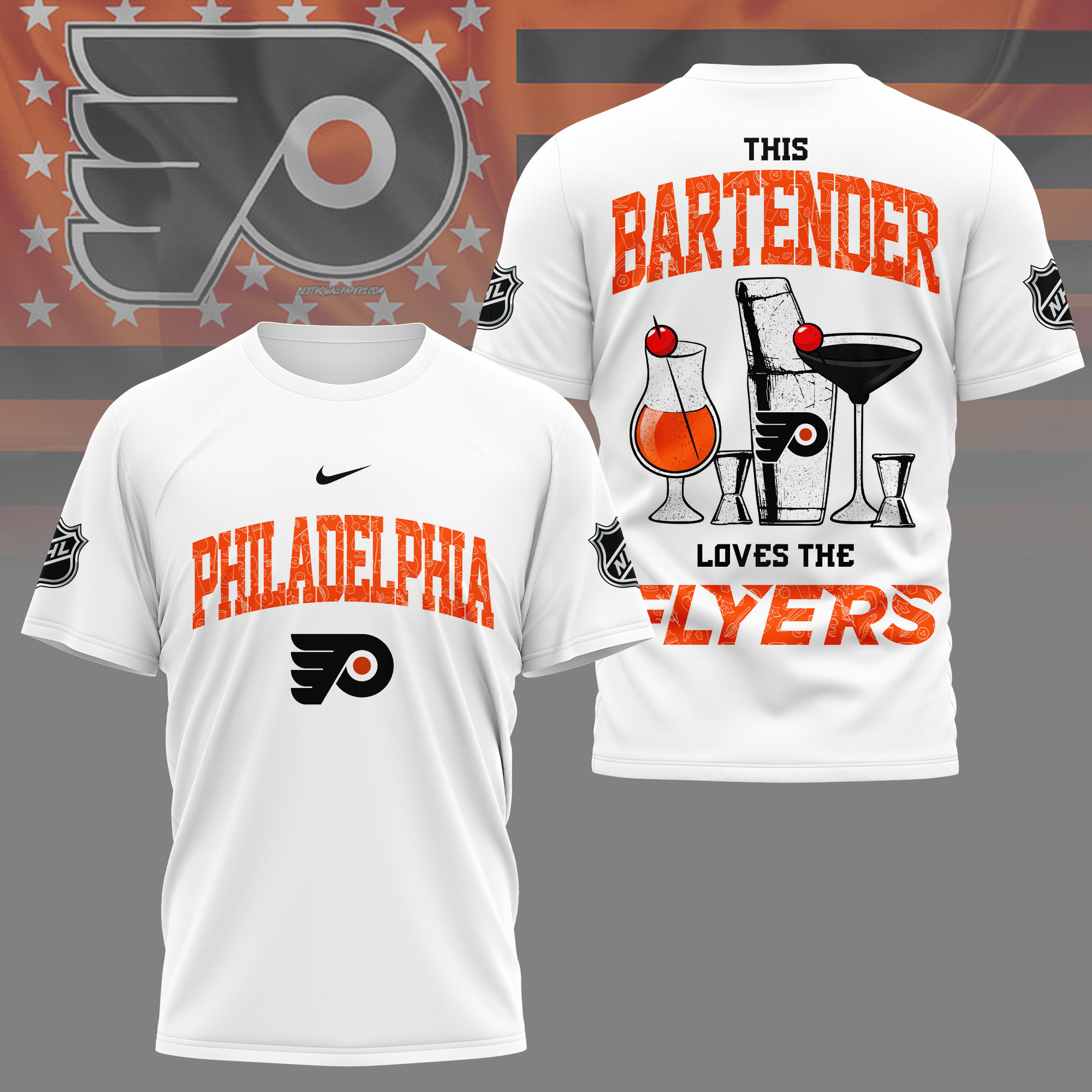Philadelphia Flyers | Premium NHL Bartender Fan 3D Shirt NY
