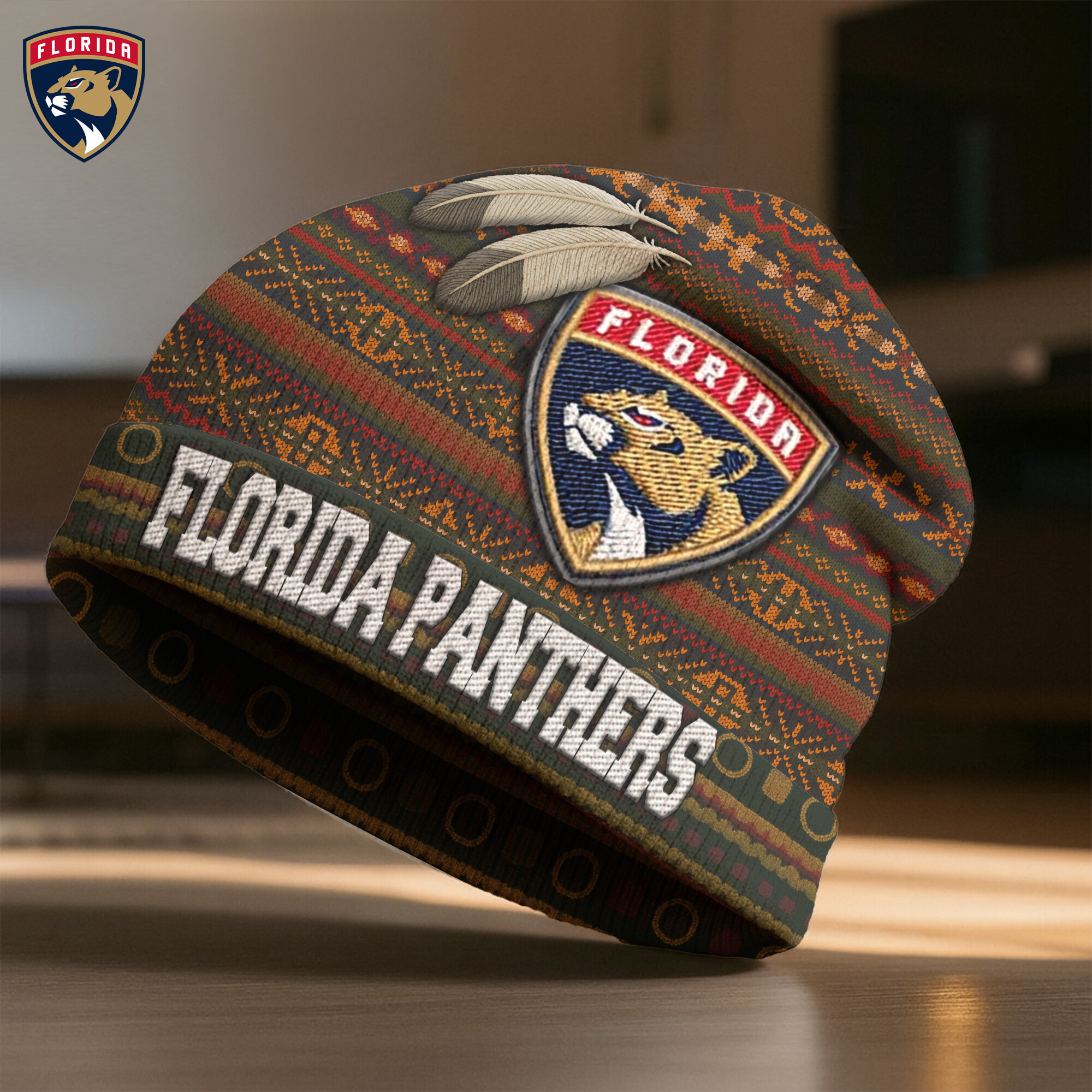 Florida Panthers | Premium NHL Feathered Beanie Hat HY