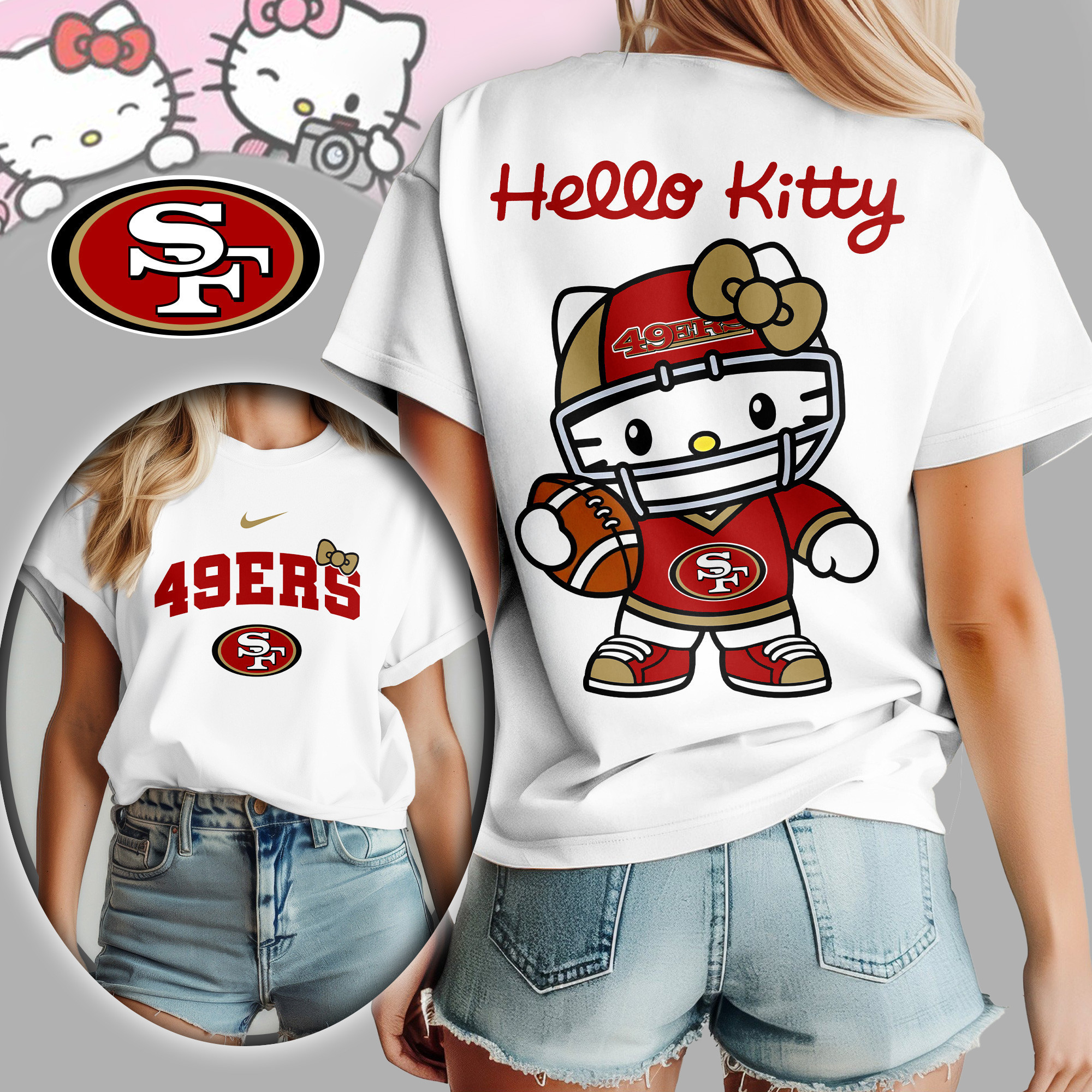 San Francisco 49ers | Premium NFL Hello Kitty Women's Shirt TD3007