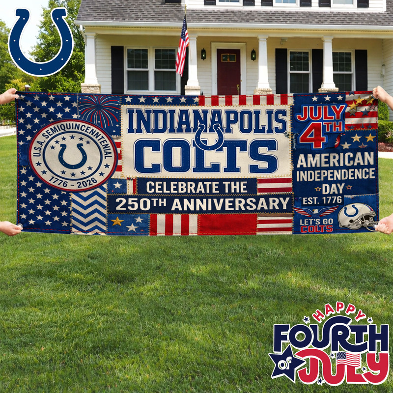 Indianapolis Colts | Premium NFL Patchwork America 250 Fabric Banner HY