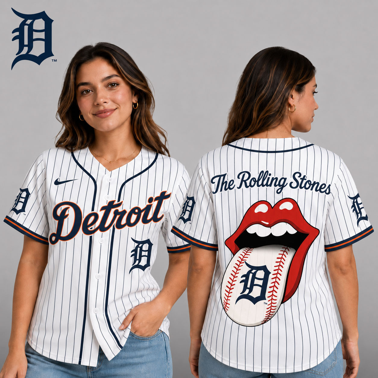 Detroit Tigers | Premium MLB The Rolling Stones Jersey Shirt TD