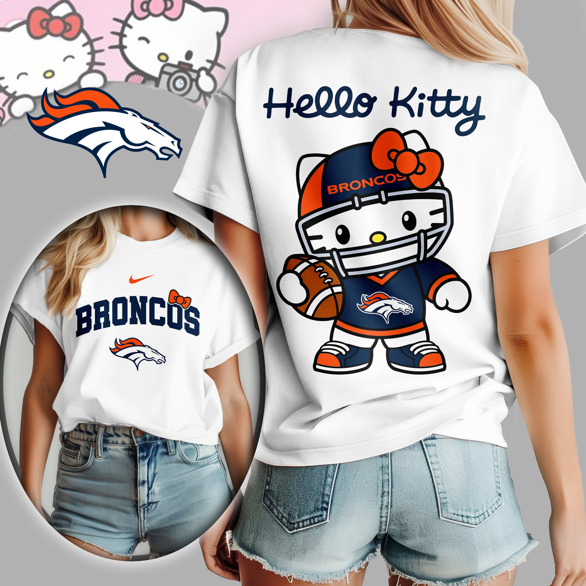 Denver Broncos | Premium NFL Hello Kitty Women's Shirt TD