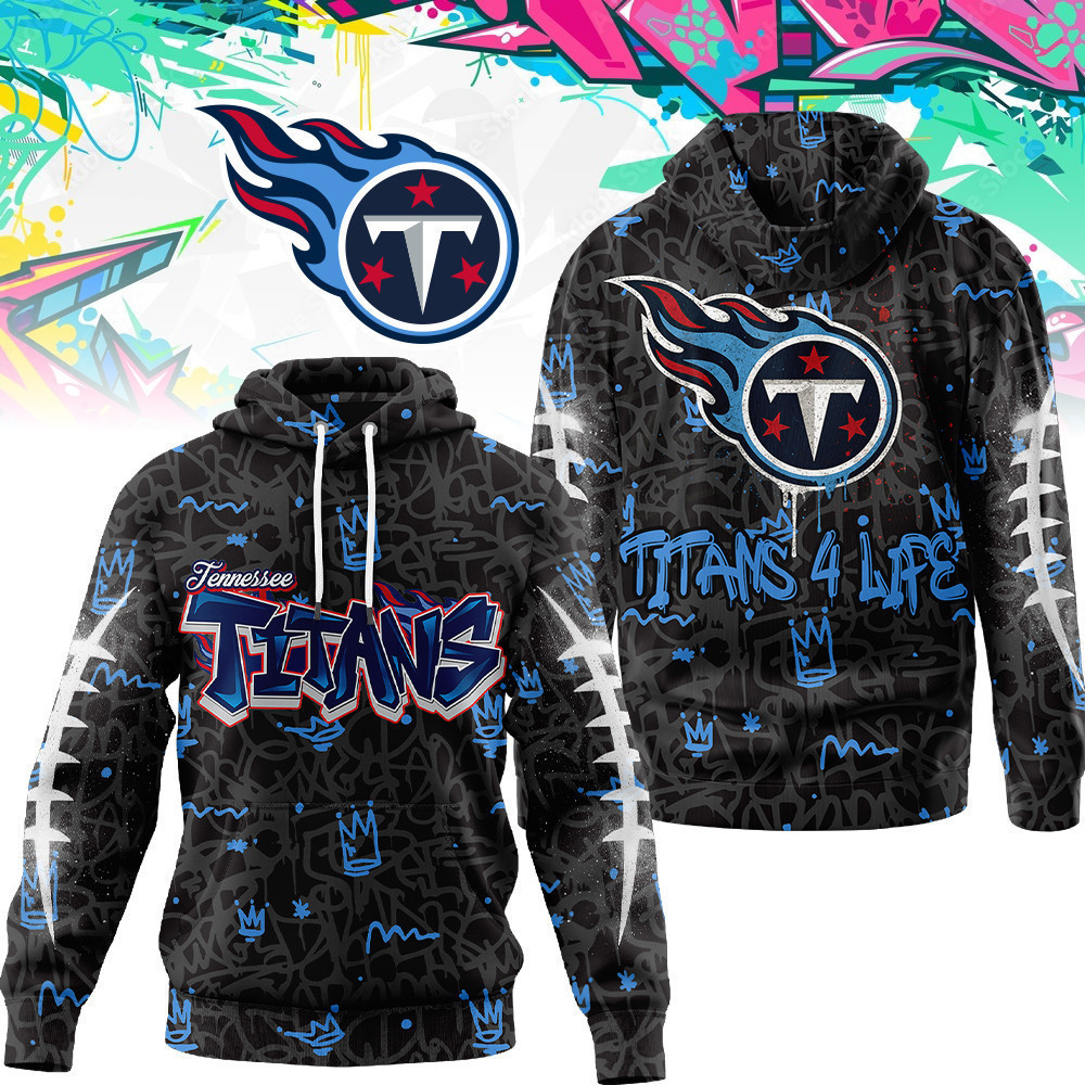 Tennessee Titans | Premium NFL Special Graffiti My Team 4 Life Hoodie MM