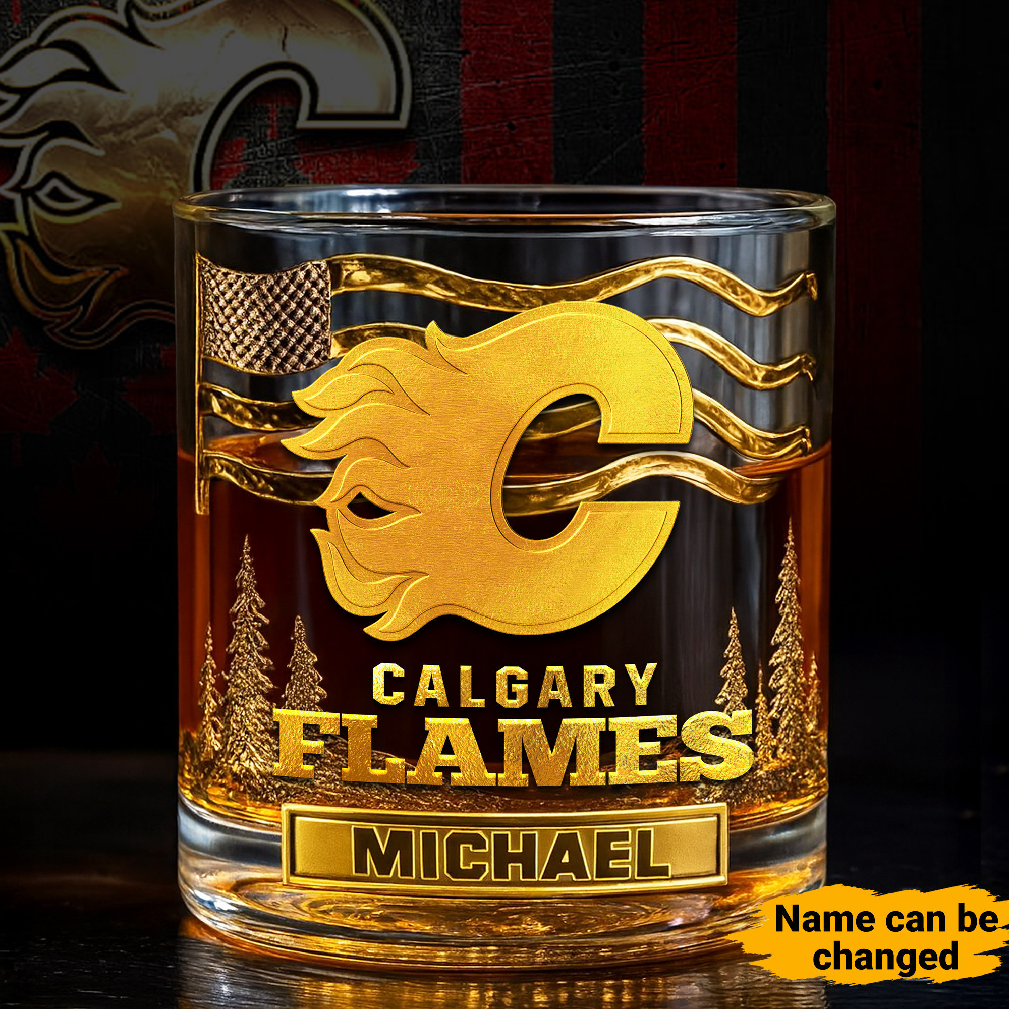 Calgary Flames | NHL Whiskey Glass TD