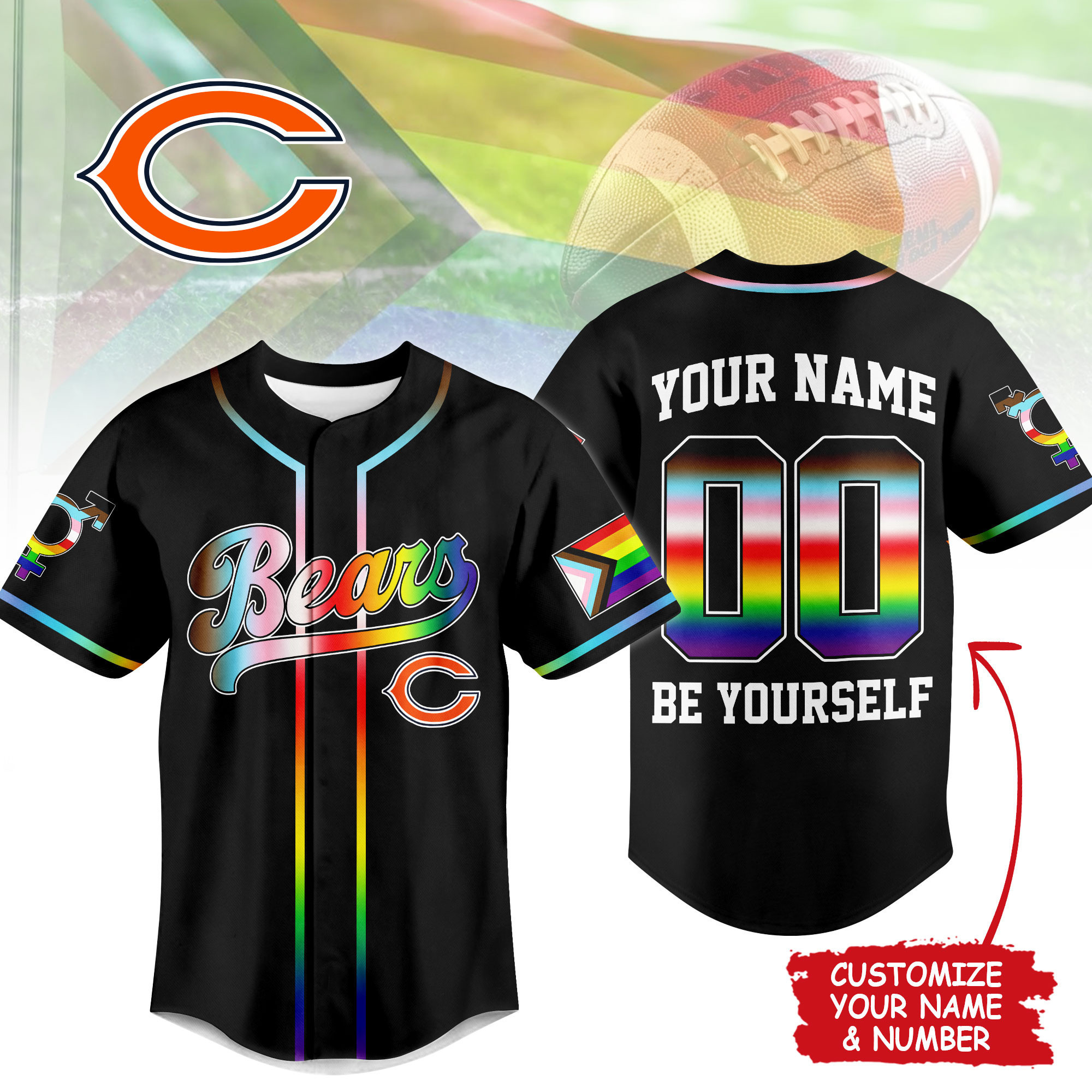 Chicago Bears | Premium NFL Pride Month Limited Edition Jersey NTH1