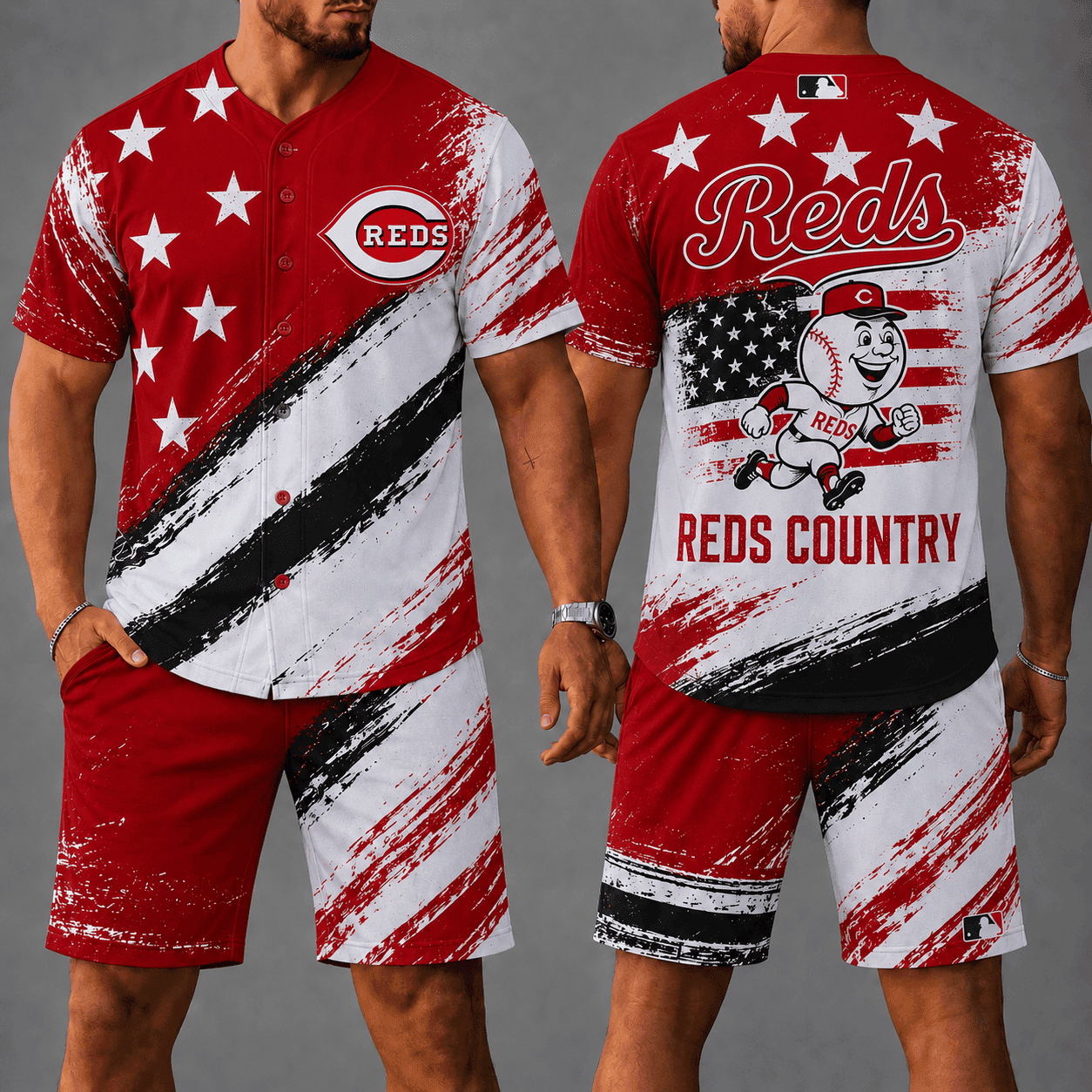 Cincinnati Reds | Premium MLB Star Spirit Jersey Shorts Set