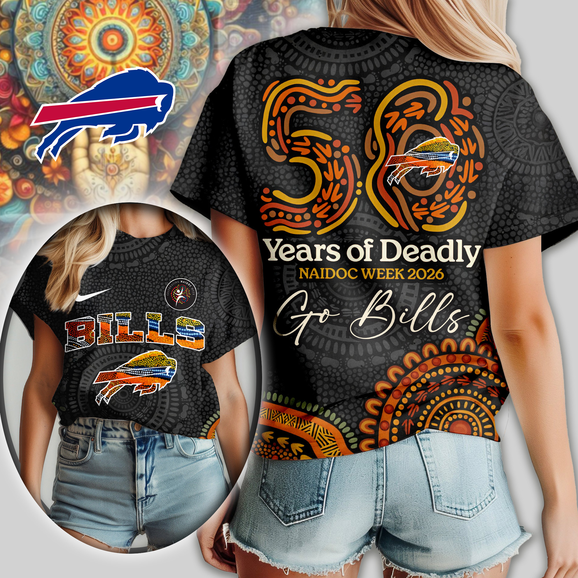 Buffalo Bills | Premium NFL Naidoc Week 2026 Women Shirt TD