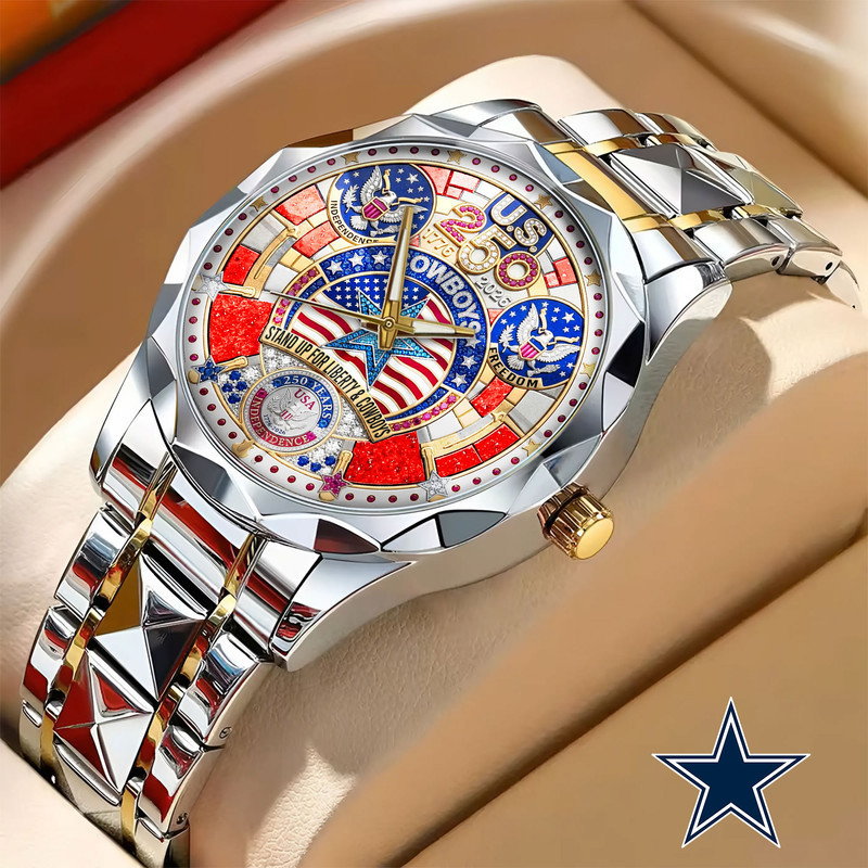 Dallas Cowboys | Prermium NFL 250 Years Of America Fashion Design Men Watch HY