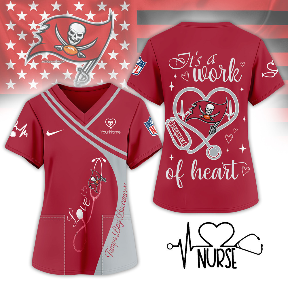 Tampa Bay Buccaneers | Premium NFL Nurse Pride 3D Shirt NY