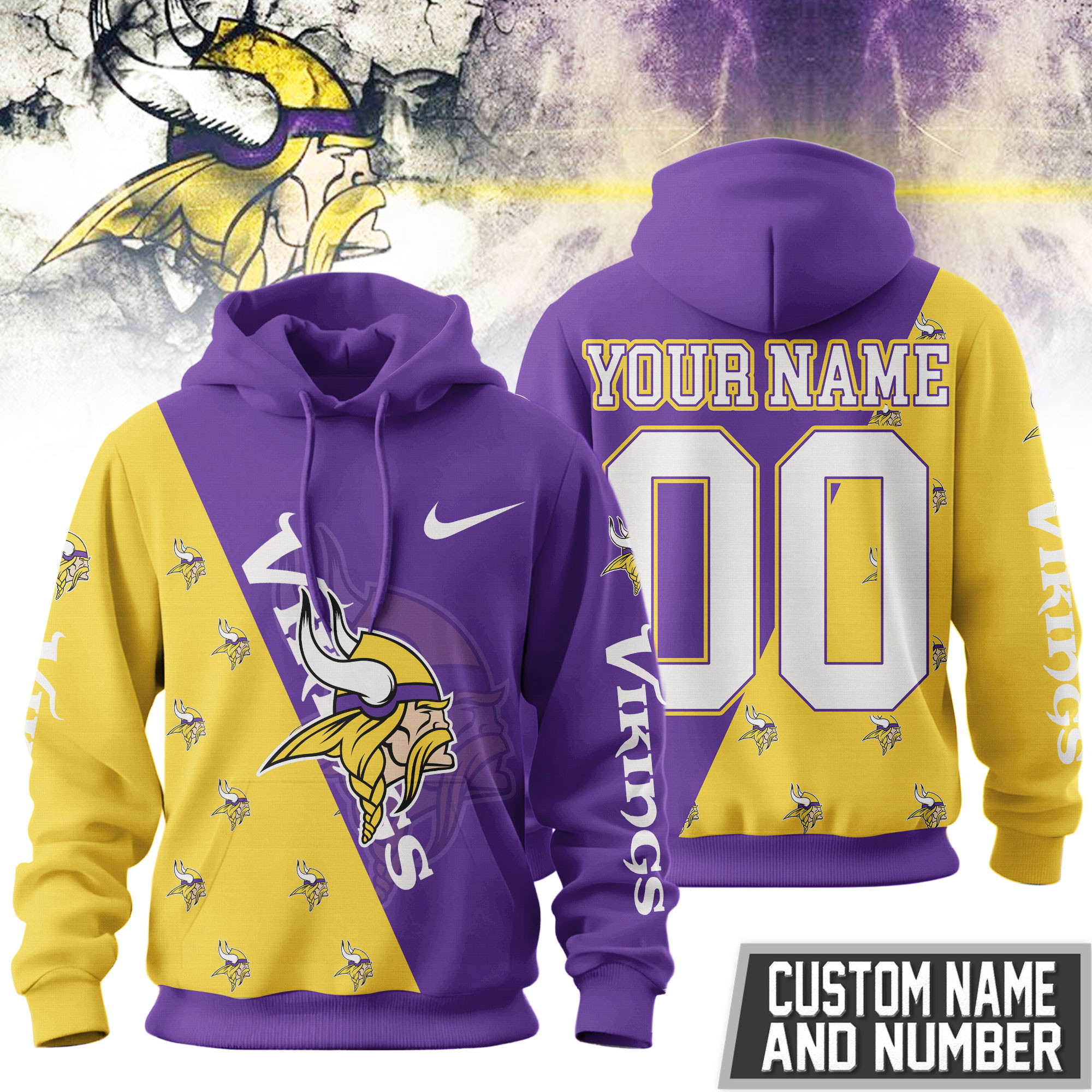 Minnesota Vikings | Premium NFL True Fan Spirit Custom Football Hoodie