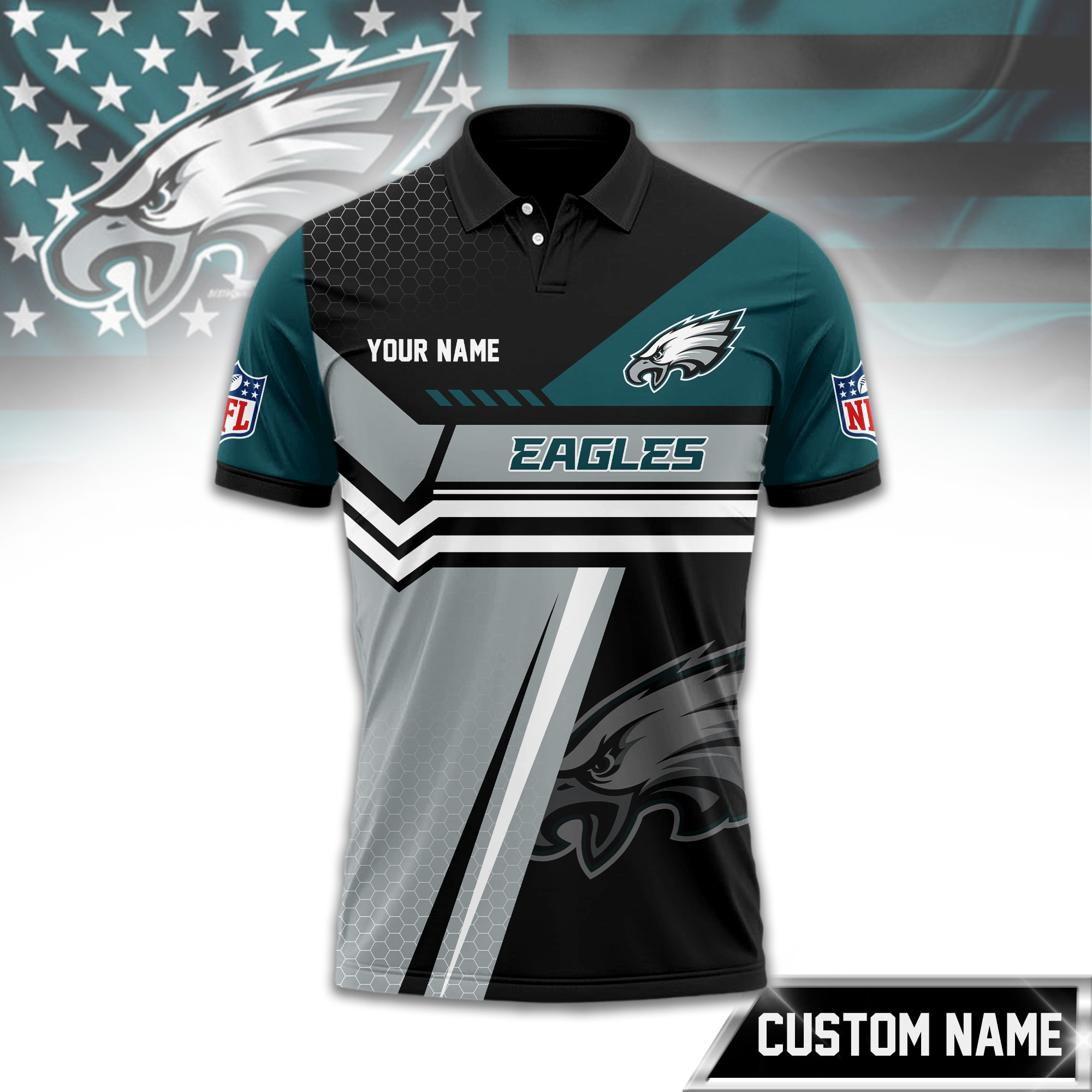 Philadelphia Eagles | Premium NFL Inspired Custom Game Day Polo TD