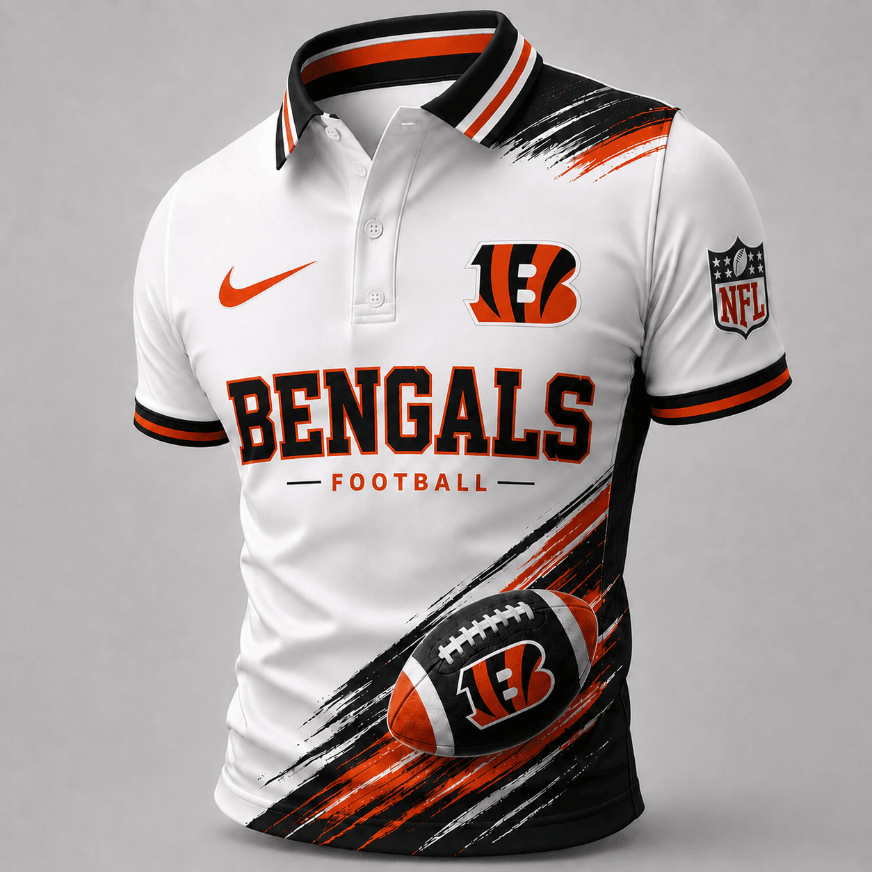 Cincinnati Bengals | Premium NFL Dynamic Gridiron Style Polo TD