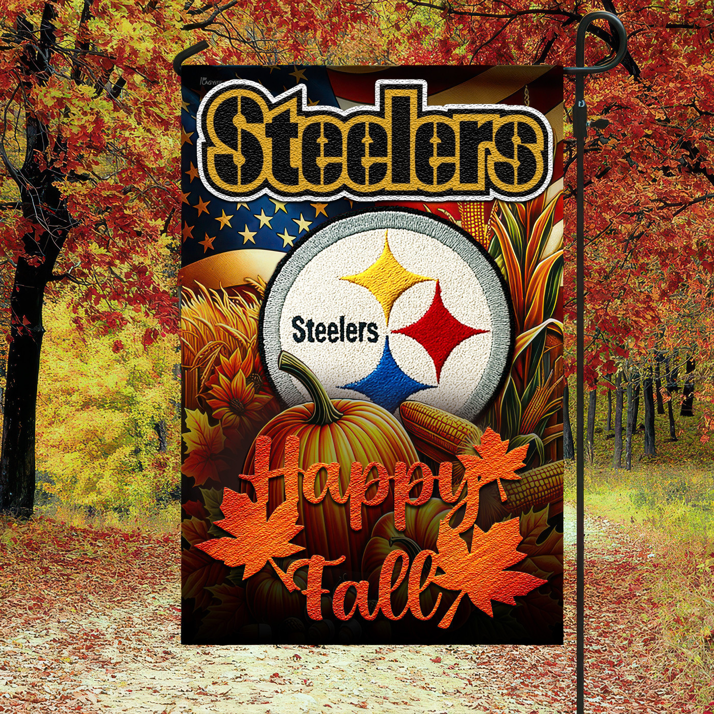 Pittsburgh Steelers | Premium NFL Happy Fall Flag TD