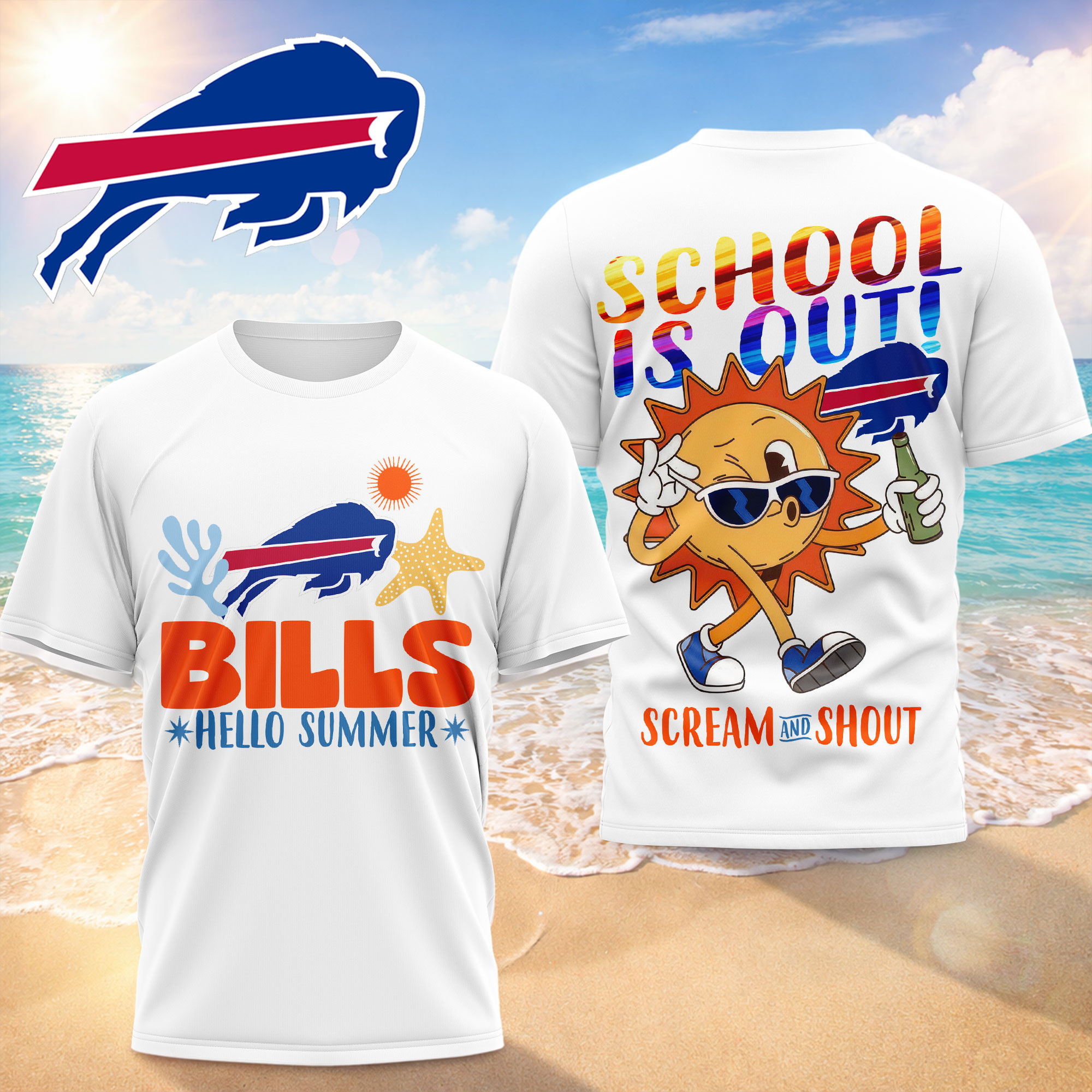 Buffalo Bills | Premium NFL Hello Summer 3D T-Shirt HY
