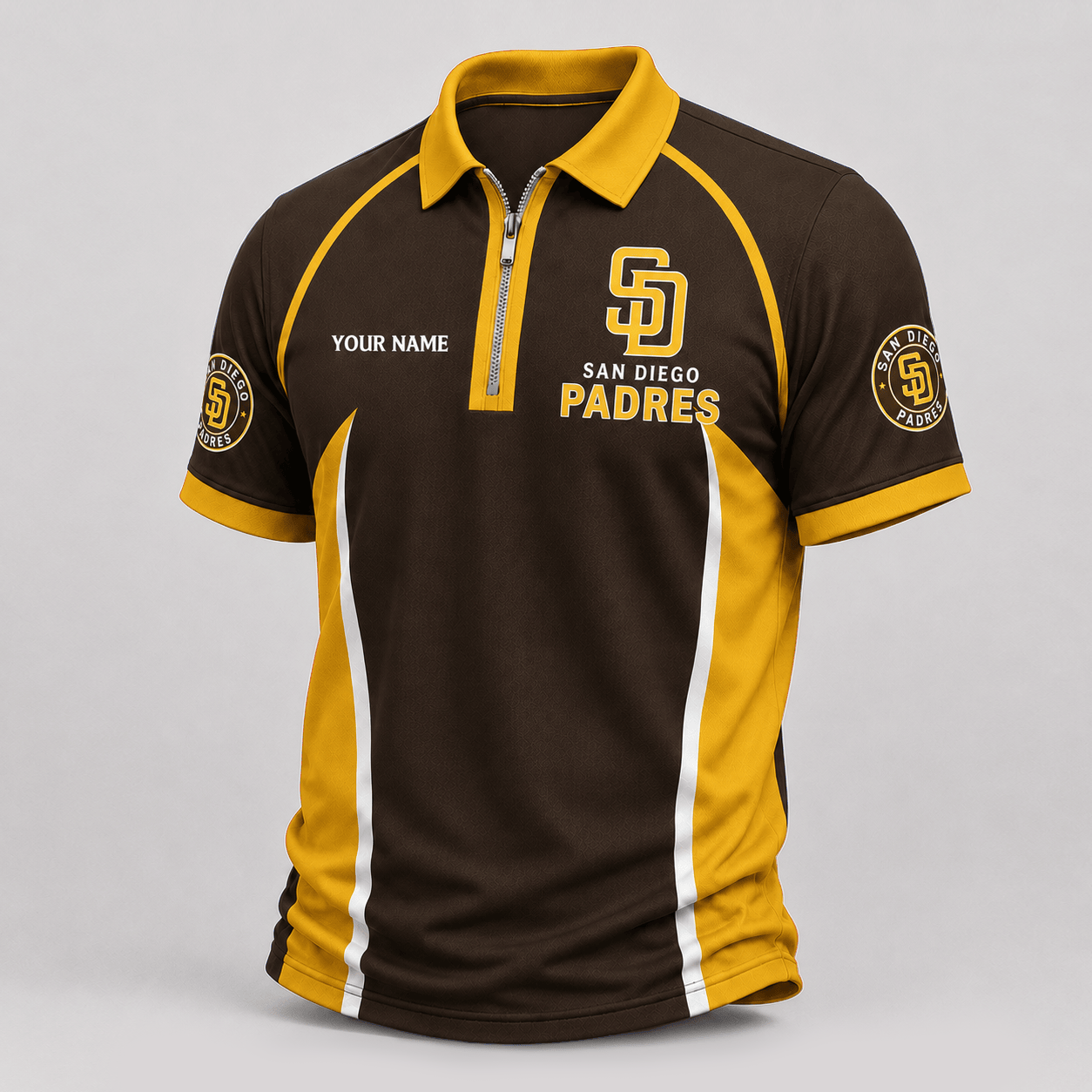 San Diego Padres | Premium MLB Performance Zipper Polo Shirt