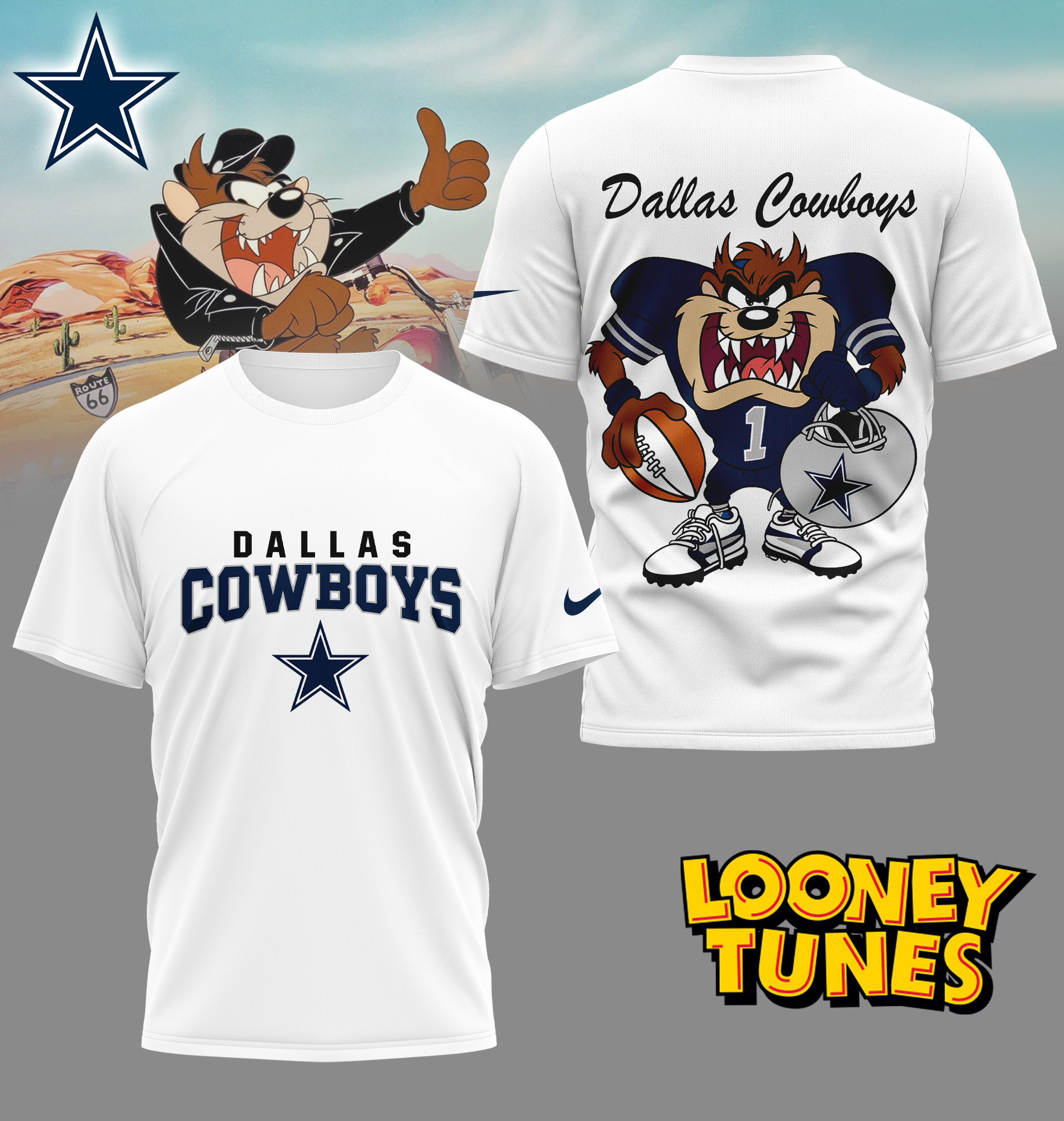 Dallas Cowboys | Premium NFL and Looney Tunes Fan Shirt HI