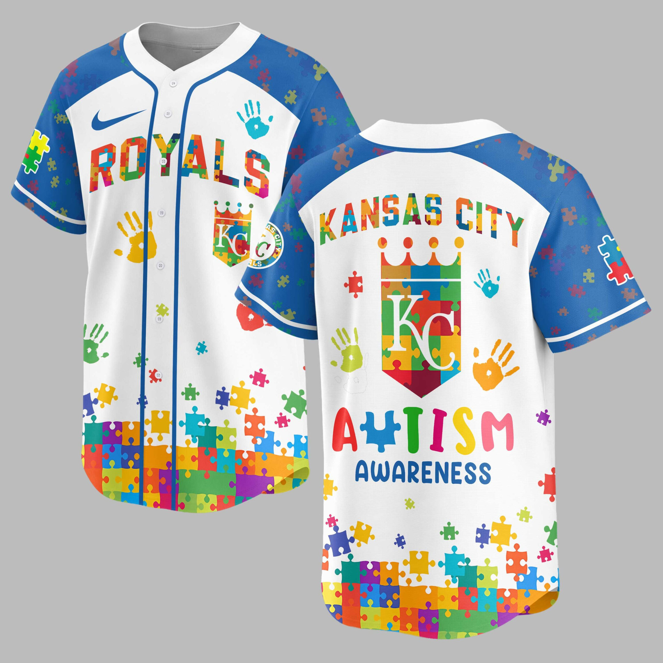 Kansas City Royals | MLB x Autism Awareness Puzzle Premium Jersey