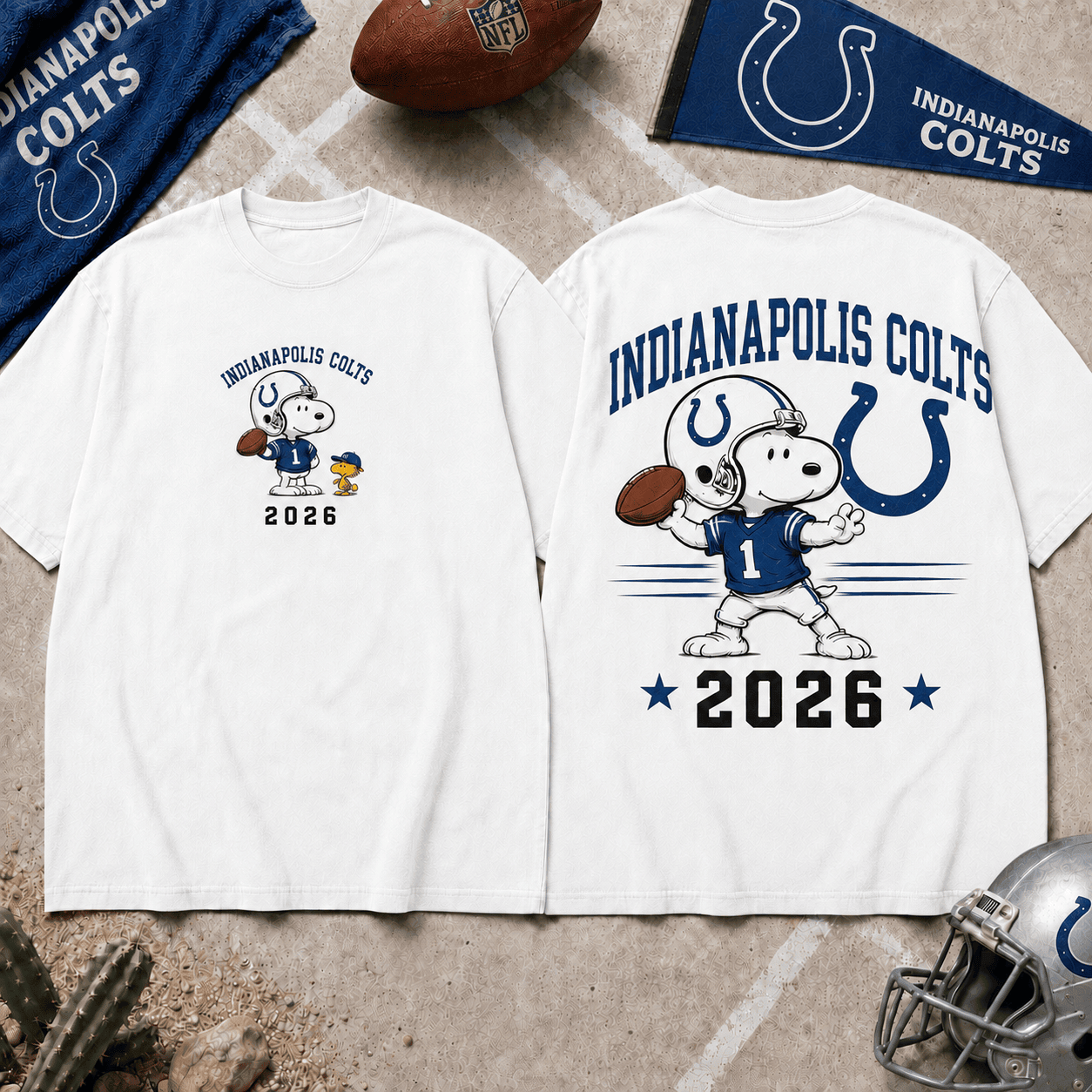 Indianapolis Colts | Premium Snoopy NFL Football 2026 3D Shirt For Football Fans NNK