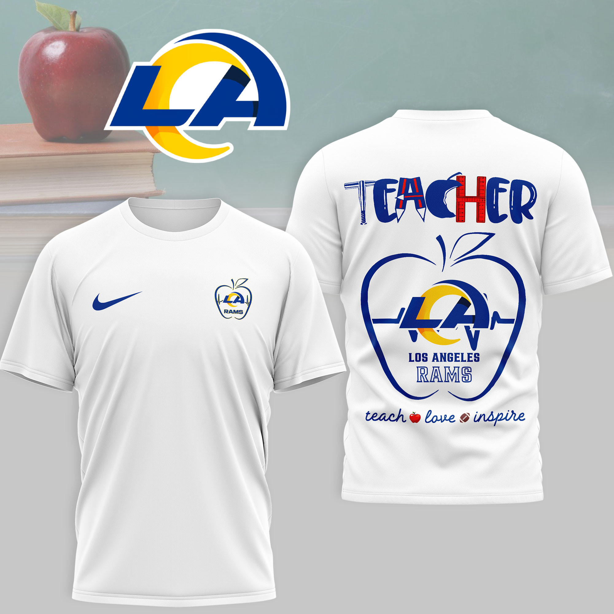 Los Angeles Rams | Premium NFL Teacher Game Day 3D Shirt NTH1