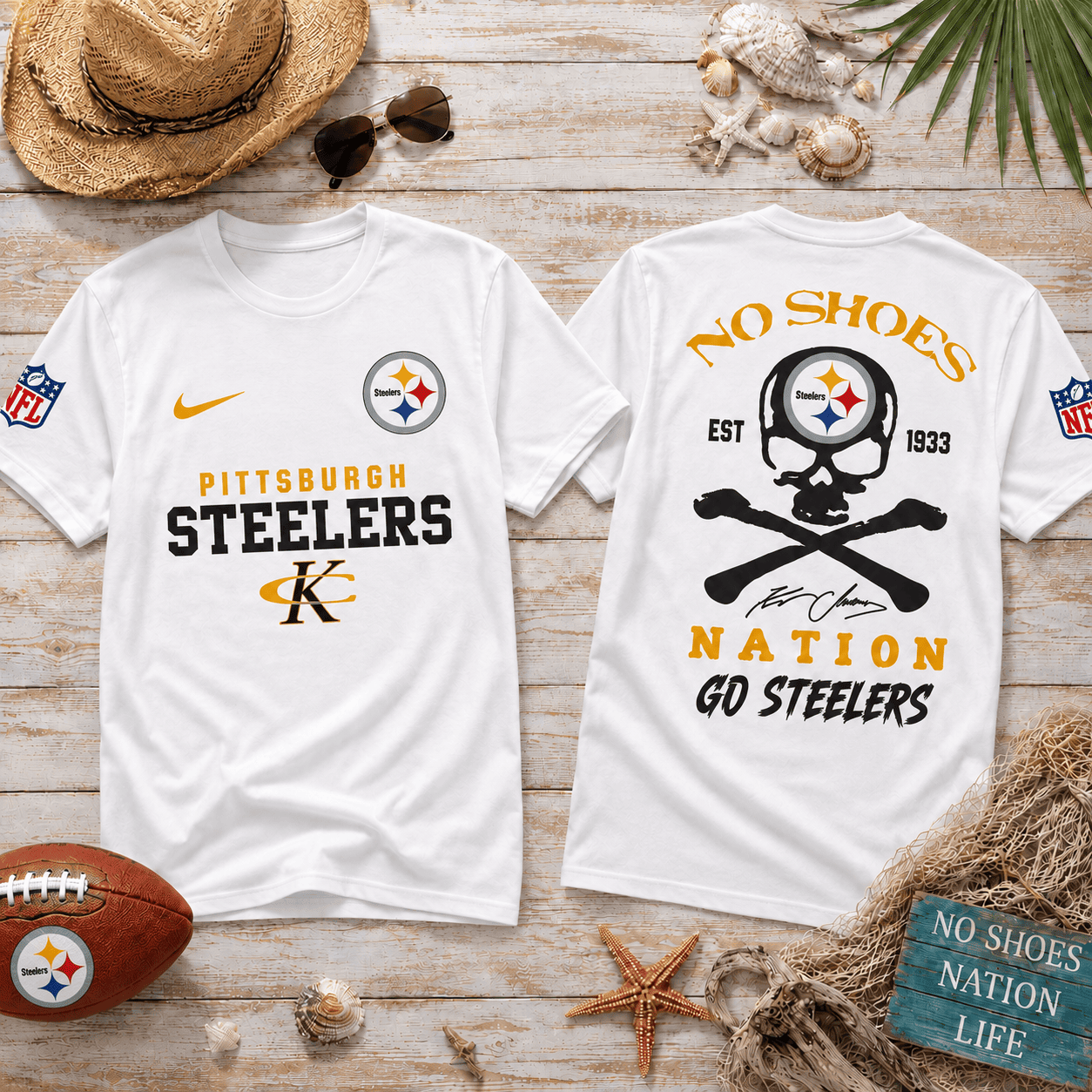 Pittsburgh Steelers| Premium NFL No Shoes Nation Fan 3D Shirt NY
