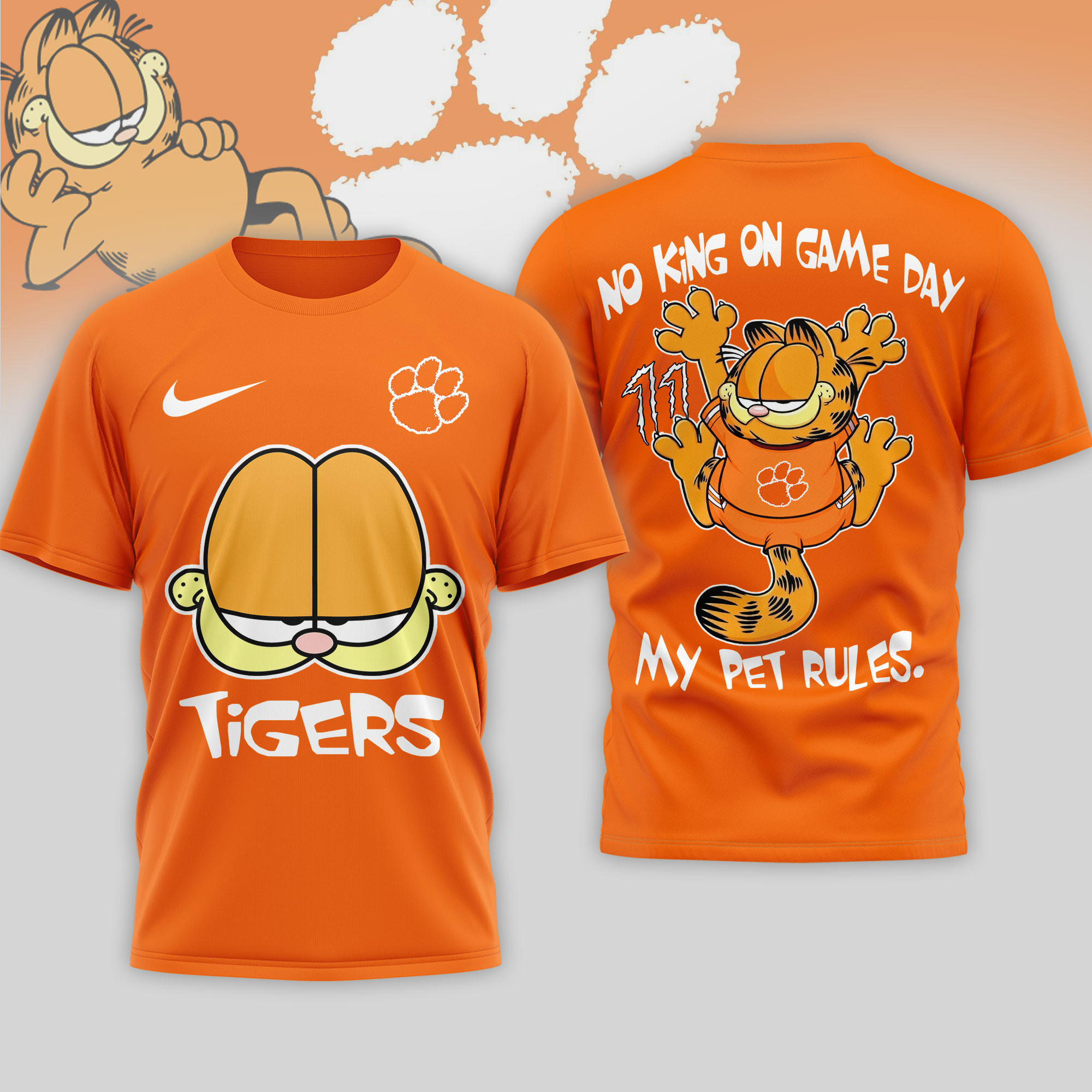 Clemson Tigers | Premium NCAA No King On Game Day 3D Shirt NTH1