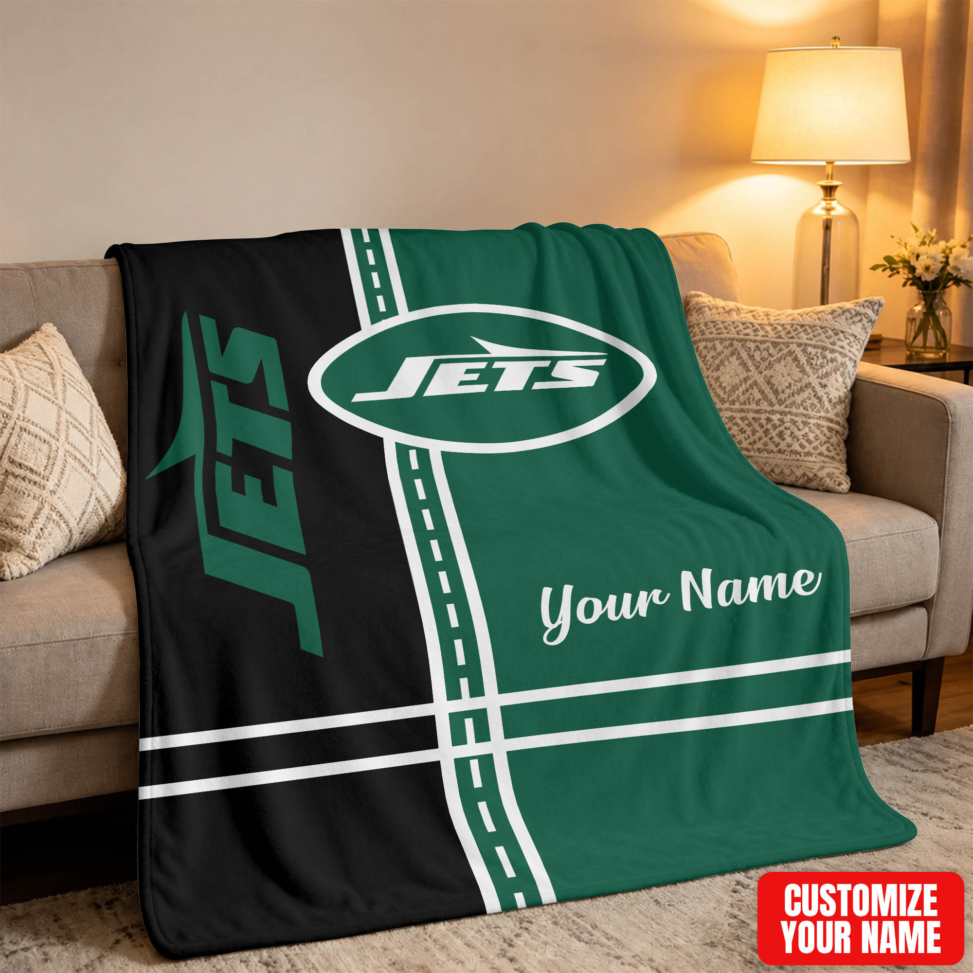 New York Jets | Premium NFL My Name My Game Personalized Blanket NTH1