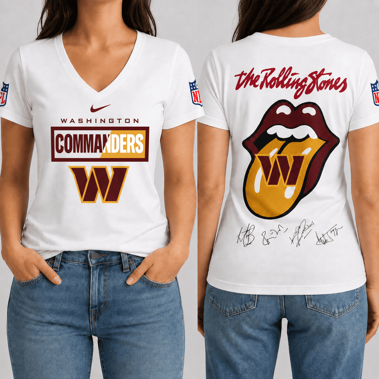 Washington Commanders | Premium NFL Rock 'n' Roll Spirit T-Shirt TD