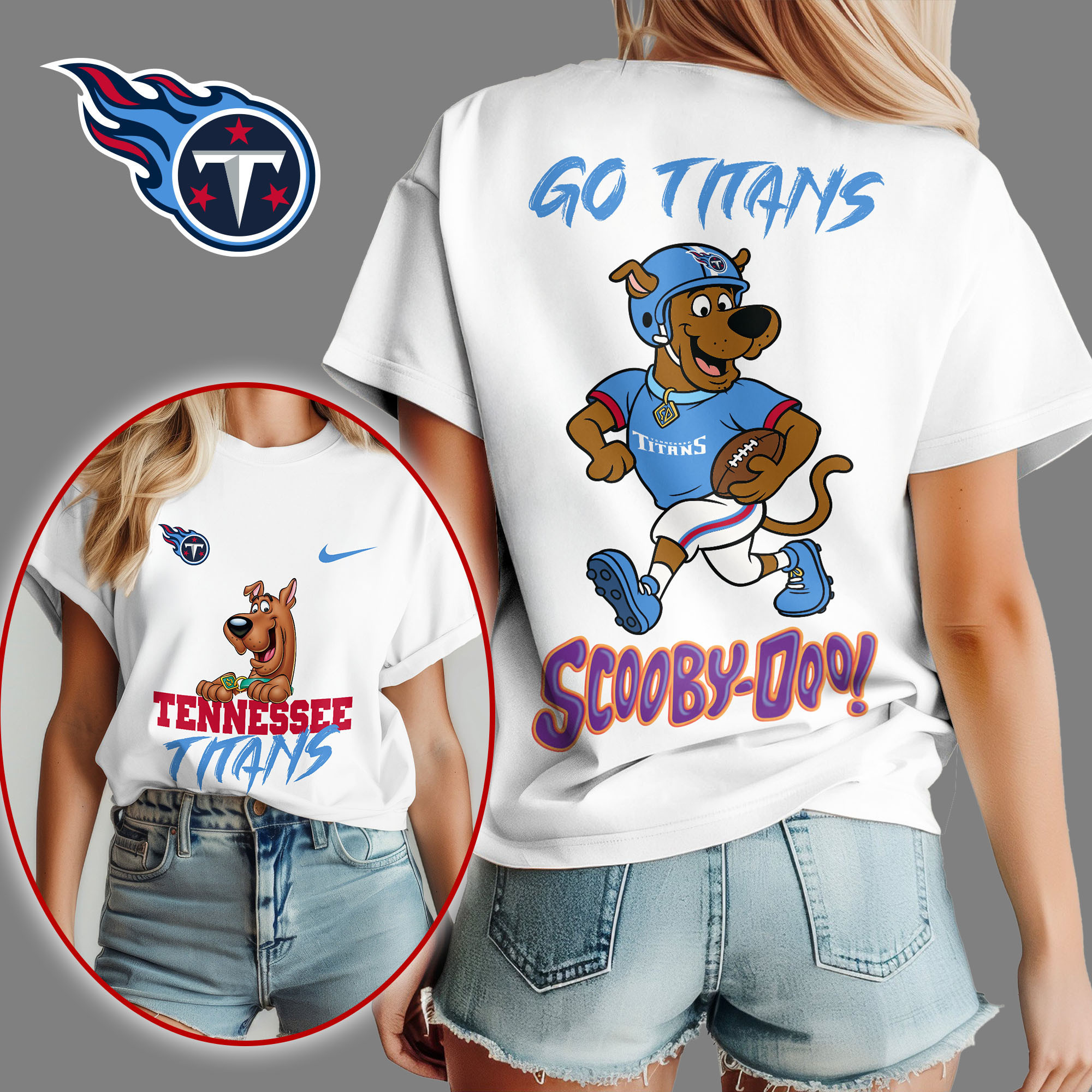 Tennessee Titans | Premium NFL Scooby-Doo Fan Women's Shirt NY