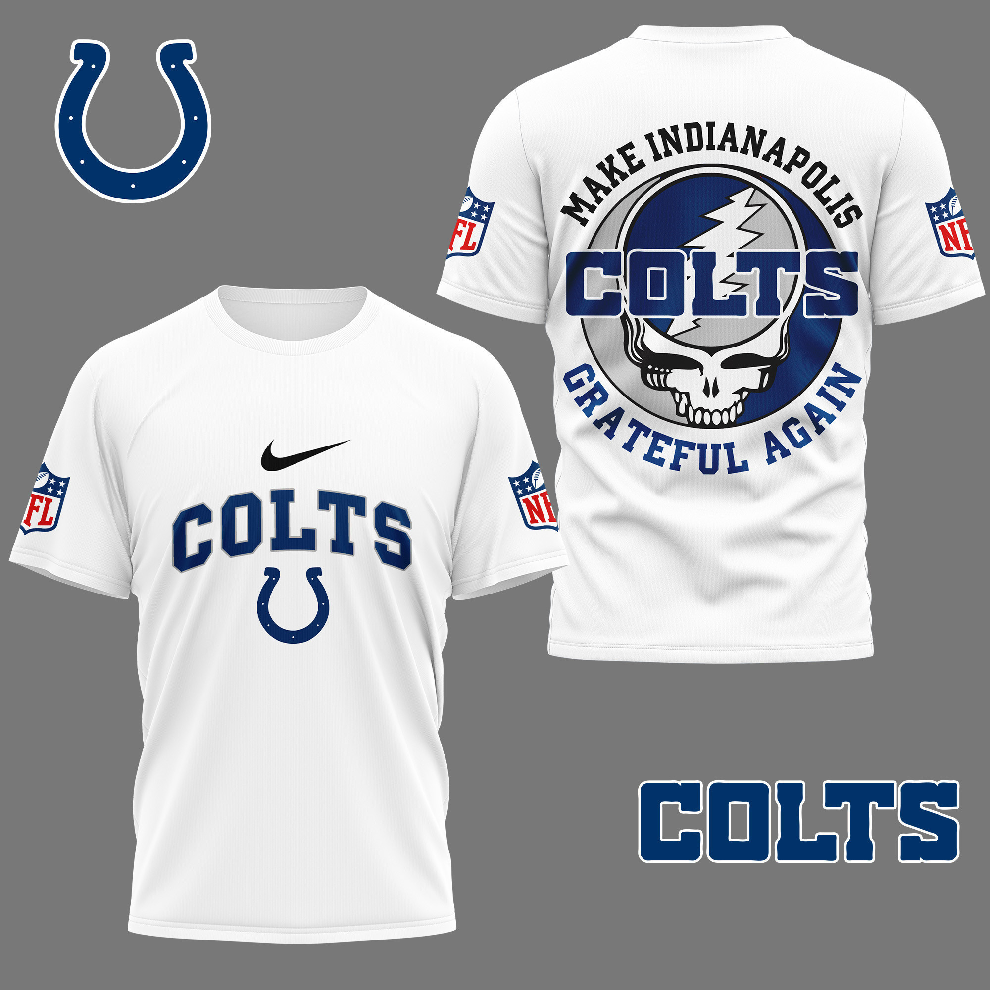 Indianapolis Colts | Premium NFL Grateful Game Day 3D Shirt NY