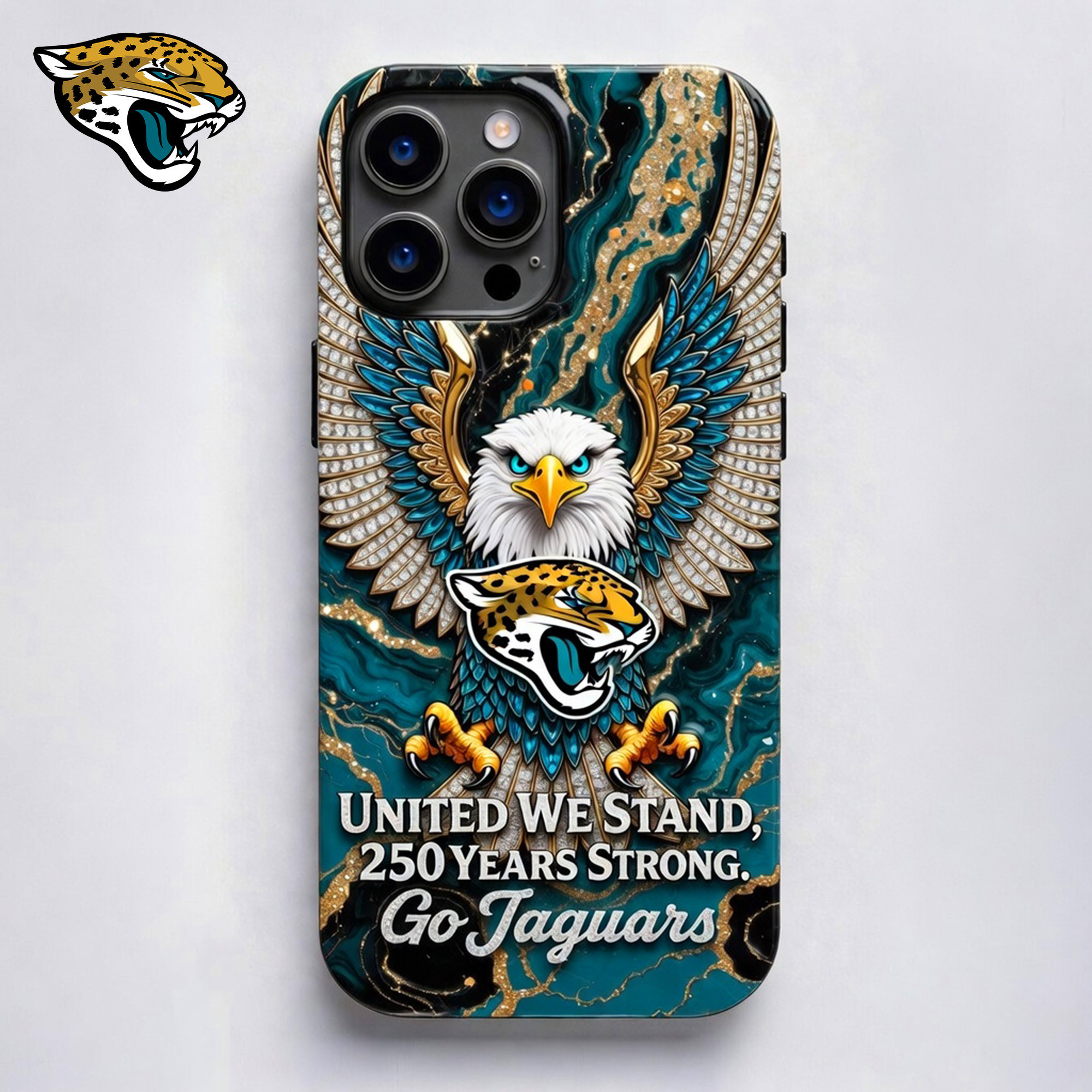 Jacksonville Jaguars | Premium NFL 250 Years Of America Freedom Luxury Phone Case NY