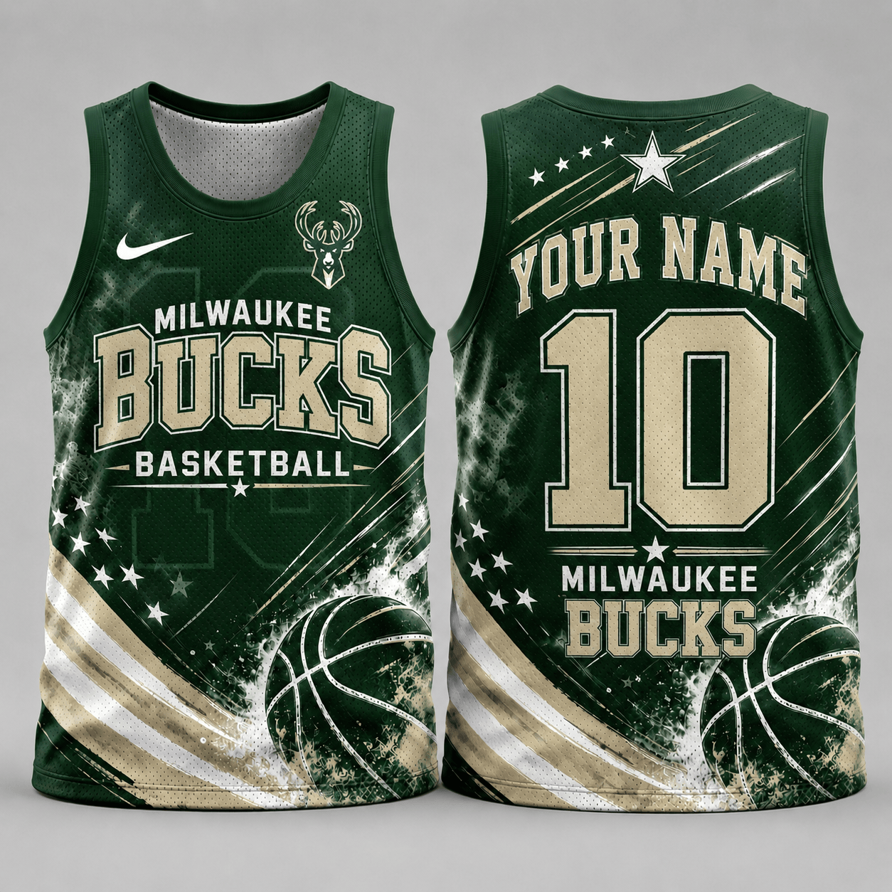 Milwaukee Bucks | Premium NBA Personalized Fan Pride Basketball Tank Top TD