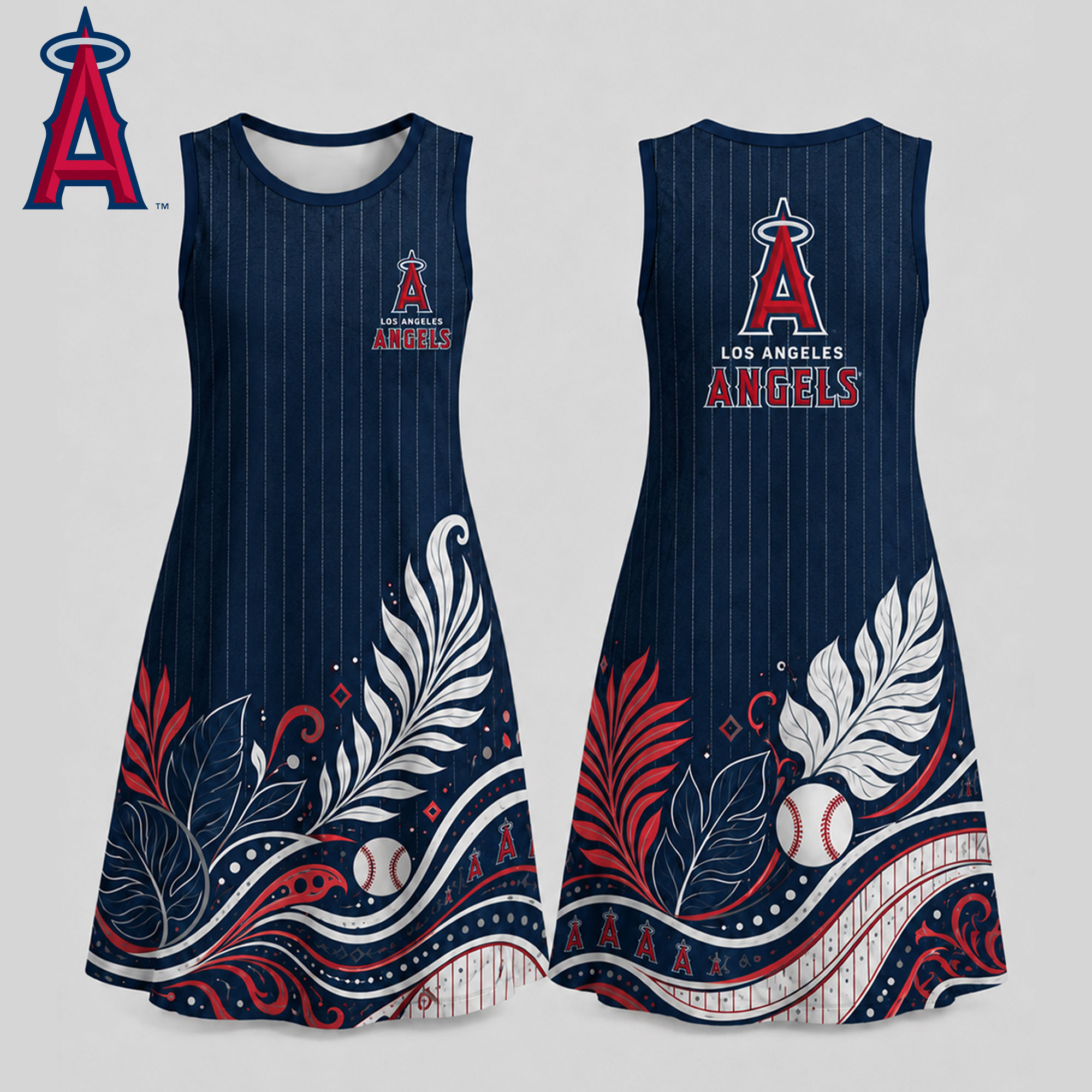 Los Angeles Angels | Premium MLB Floral Dress TD