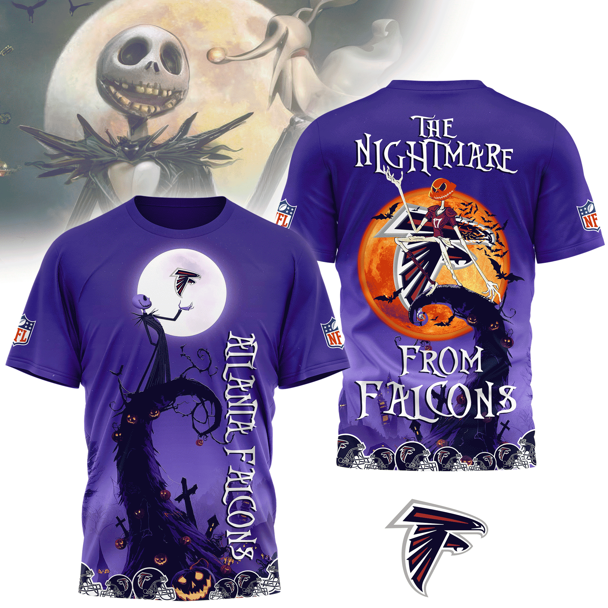 Atlanta Falcons | Premium NFL Halloween The Nightmare 3D Shirt NY